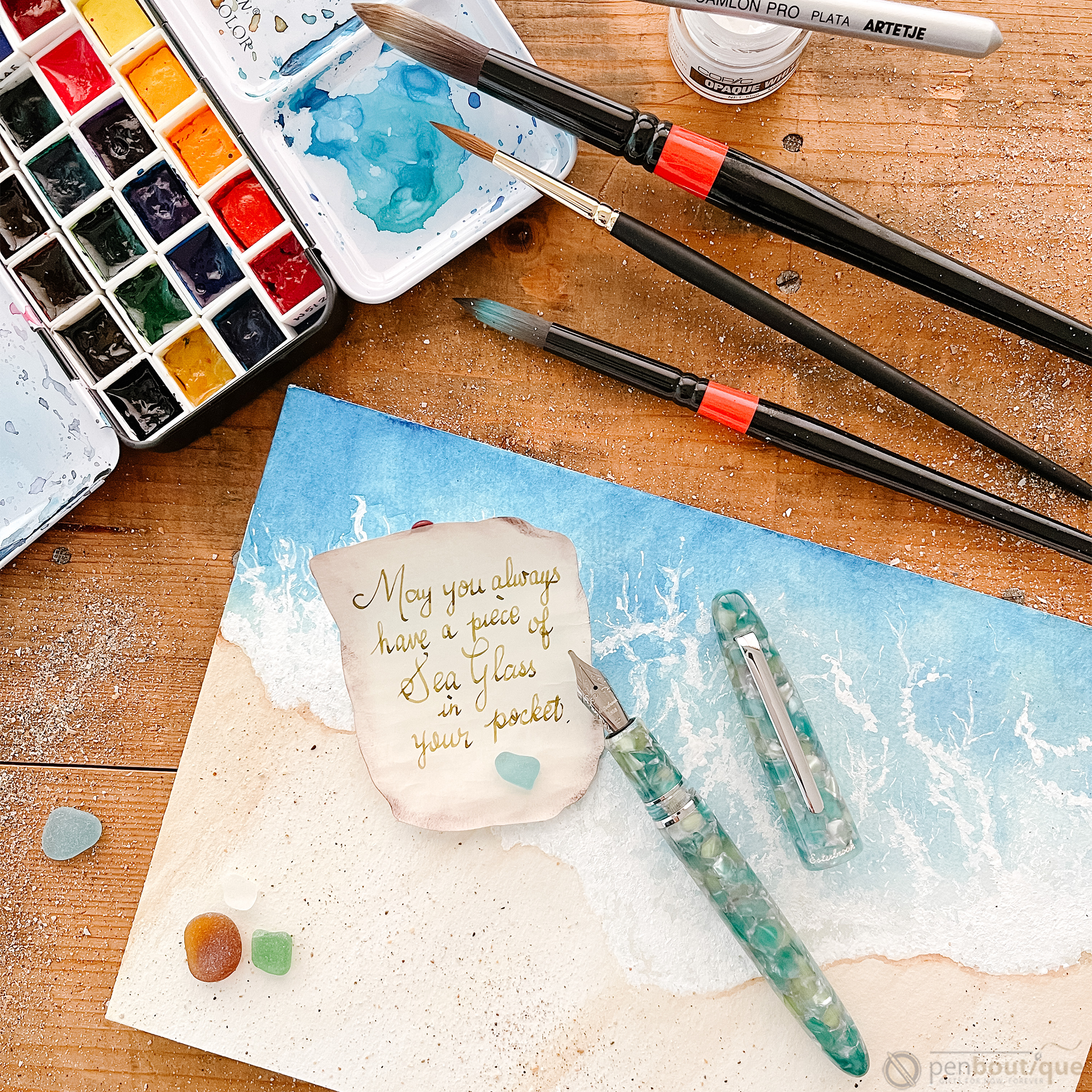 Esterbrook Estie Fountain Pen - Sea Glass - Palladium Trim-Pen Boutique Ltd