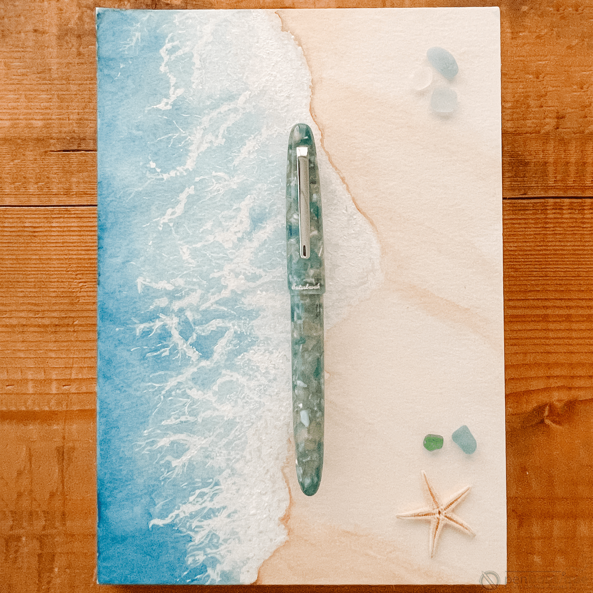 Esterbrook Estie Fountain Pen - Sea Glass - Palladium Trim - Oversized - Pen Boutique Ltd