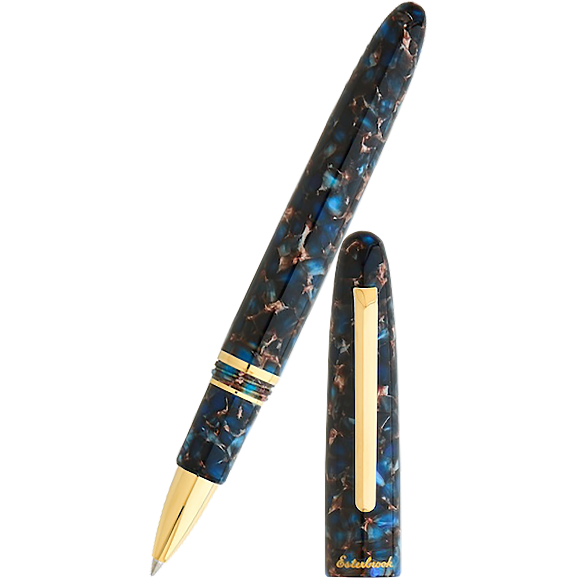 Esterbrook Estie Rollerball Pen - Nouveau Bleu - Gold Trim-Pen Boutique Ltd