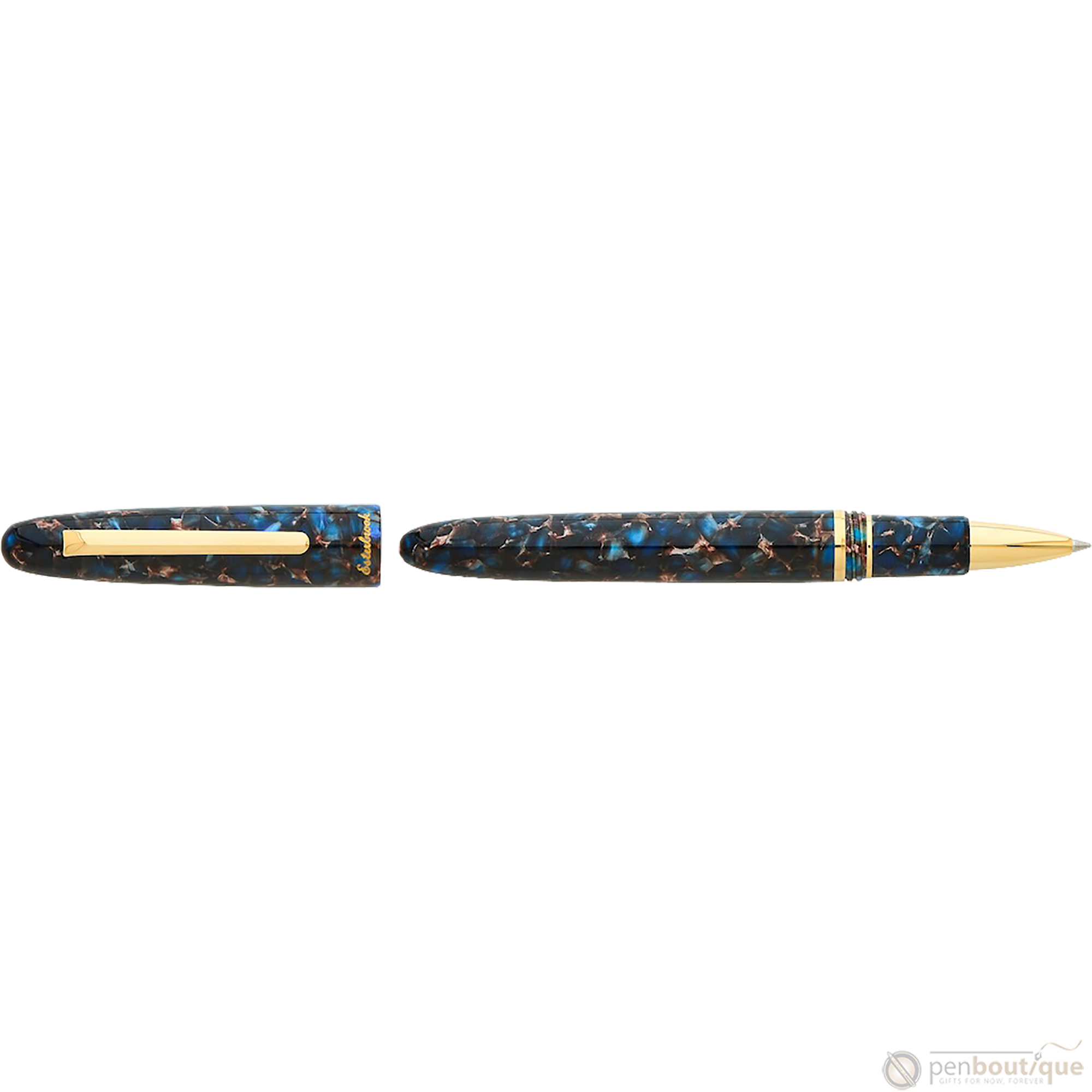 Esterbrook Estie Rollerball Pen - Nouveau Bleu - Gold Trim-Pen Boutique Ltd