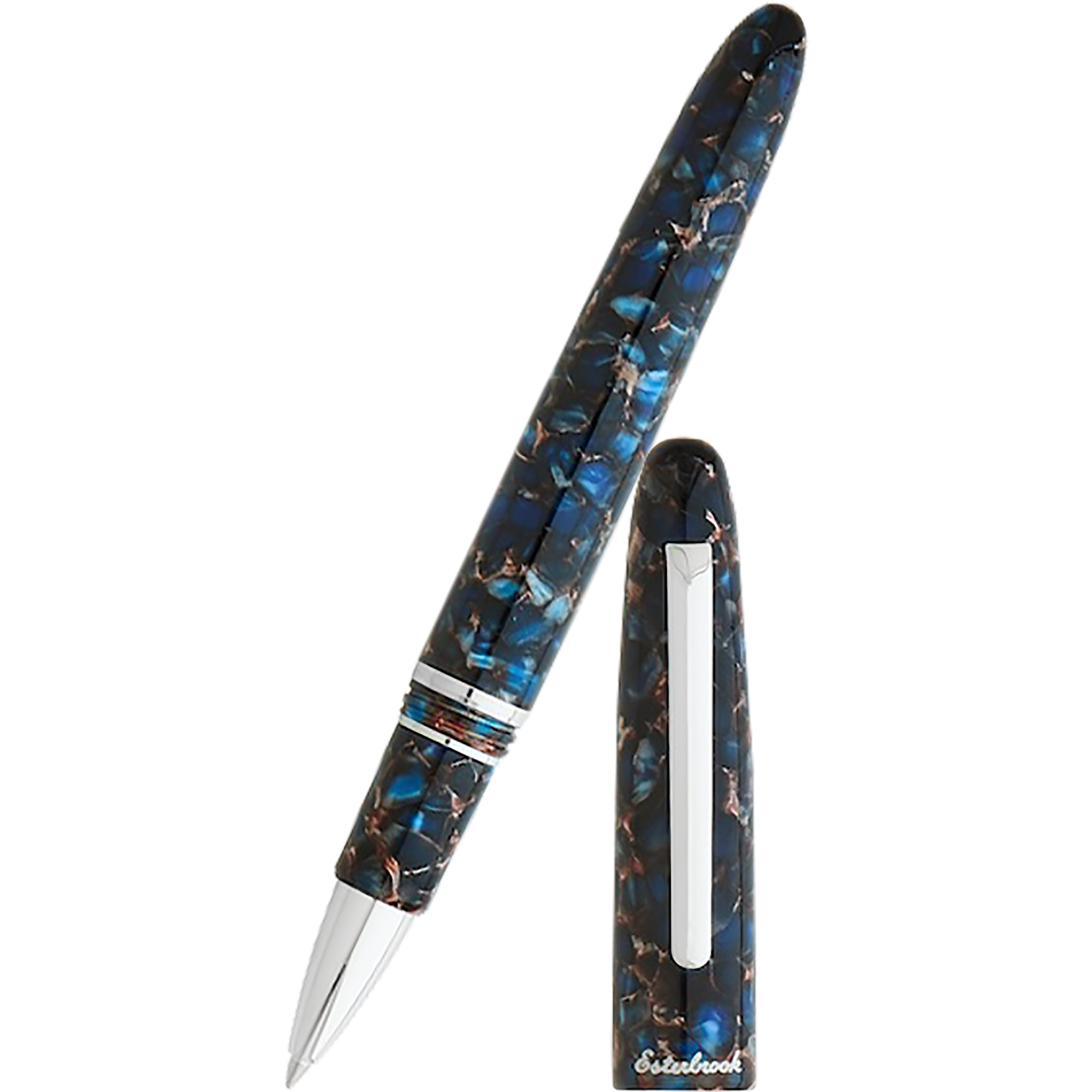 Esterbrook Estie Rollerball Pen - Nouveau Bleu - Palladium Trim-Pen Boutique Ltd