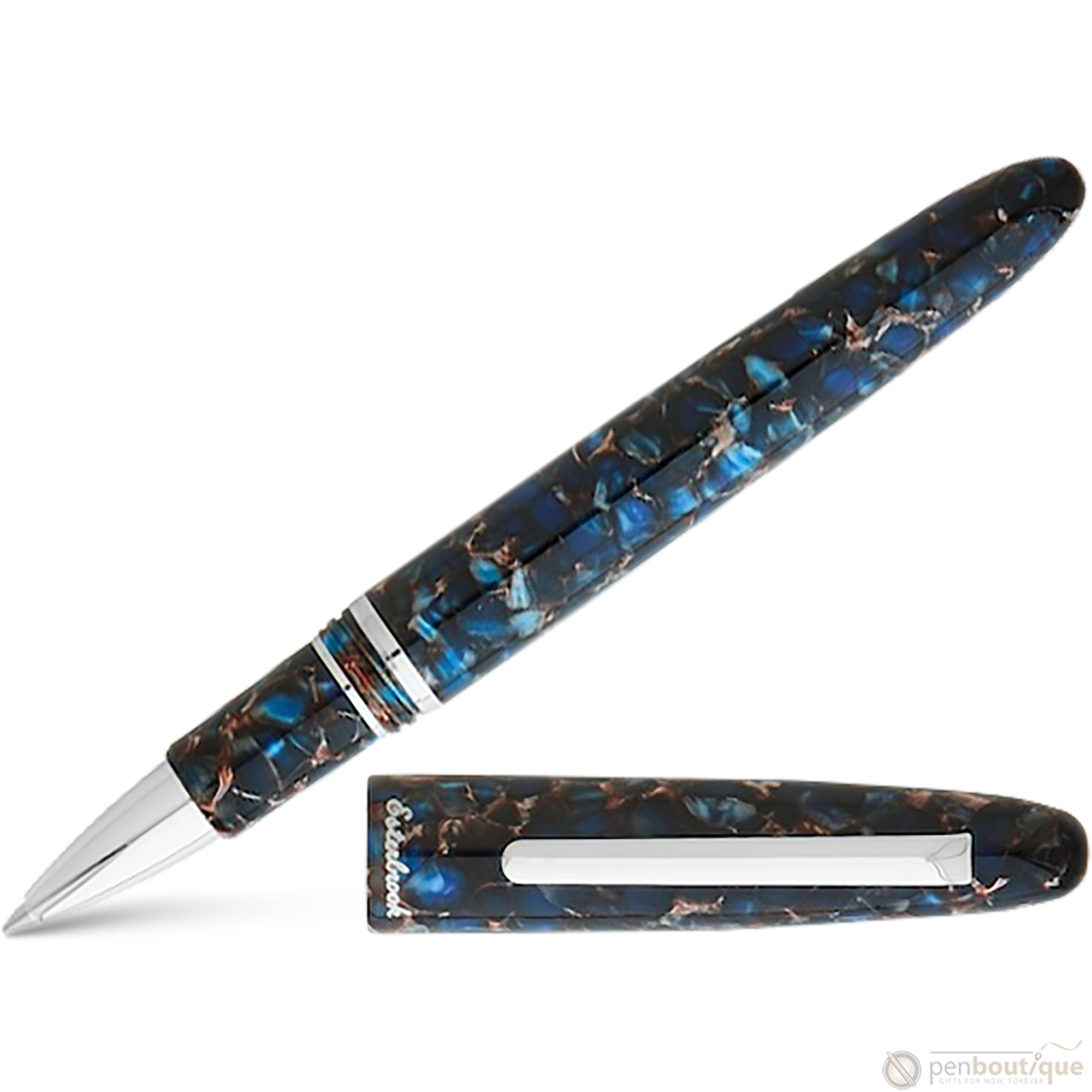 Esterbrook Estie Rollerball Pen - Nouveau Bleu - Palladium Trim-Pen Boutique Ltd