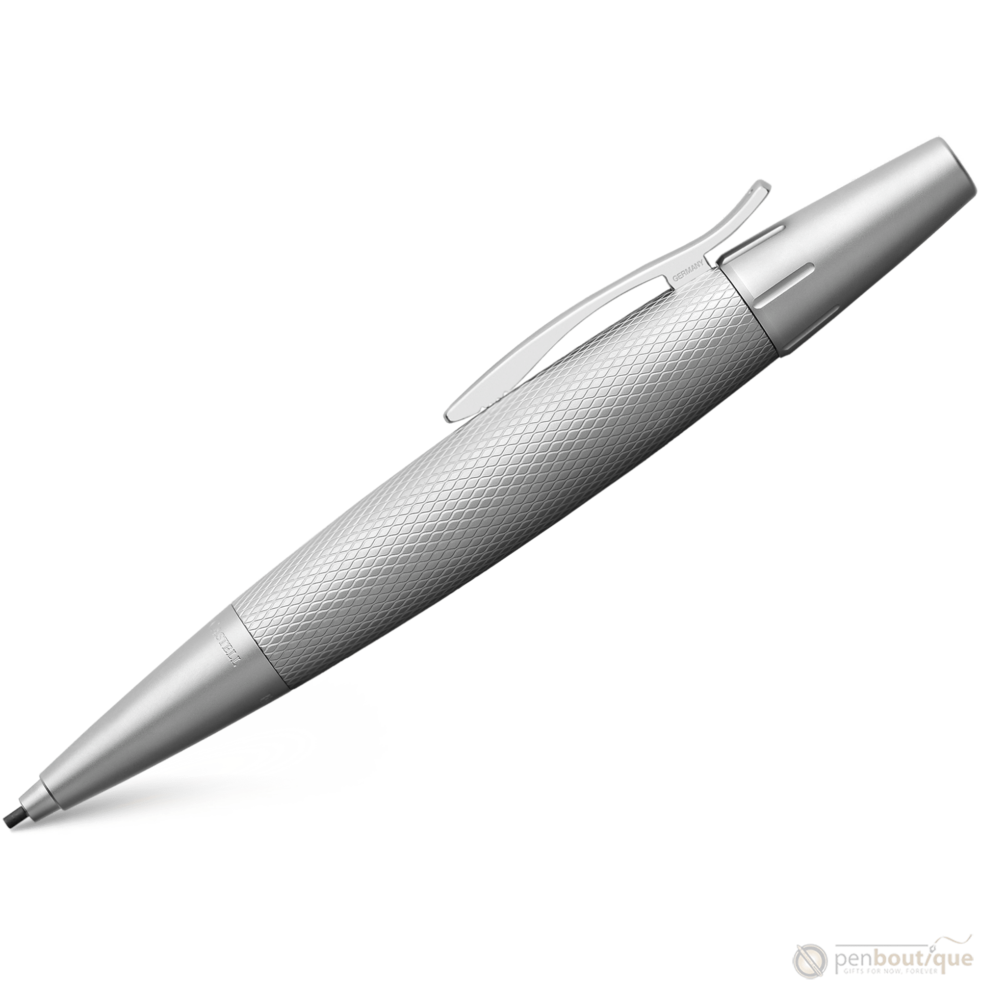 Faber-Castell Design E-Motion Mechanical Pencil - Pure Silver - Pen Boutique Ltd
