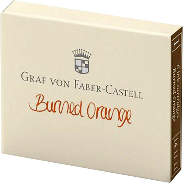 Graf Von Faber-Castell Burned Orange Ink Cartridges /Bx 6-Pen Boutique Ltd