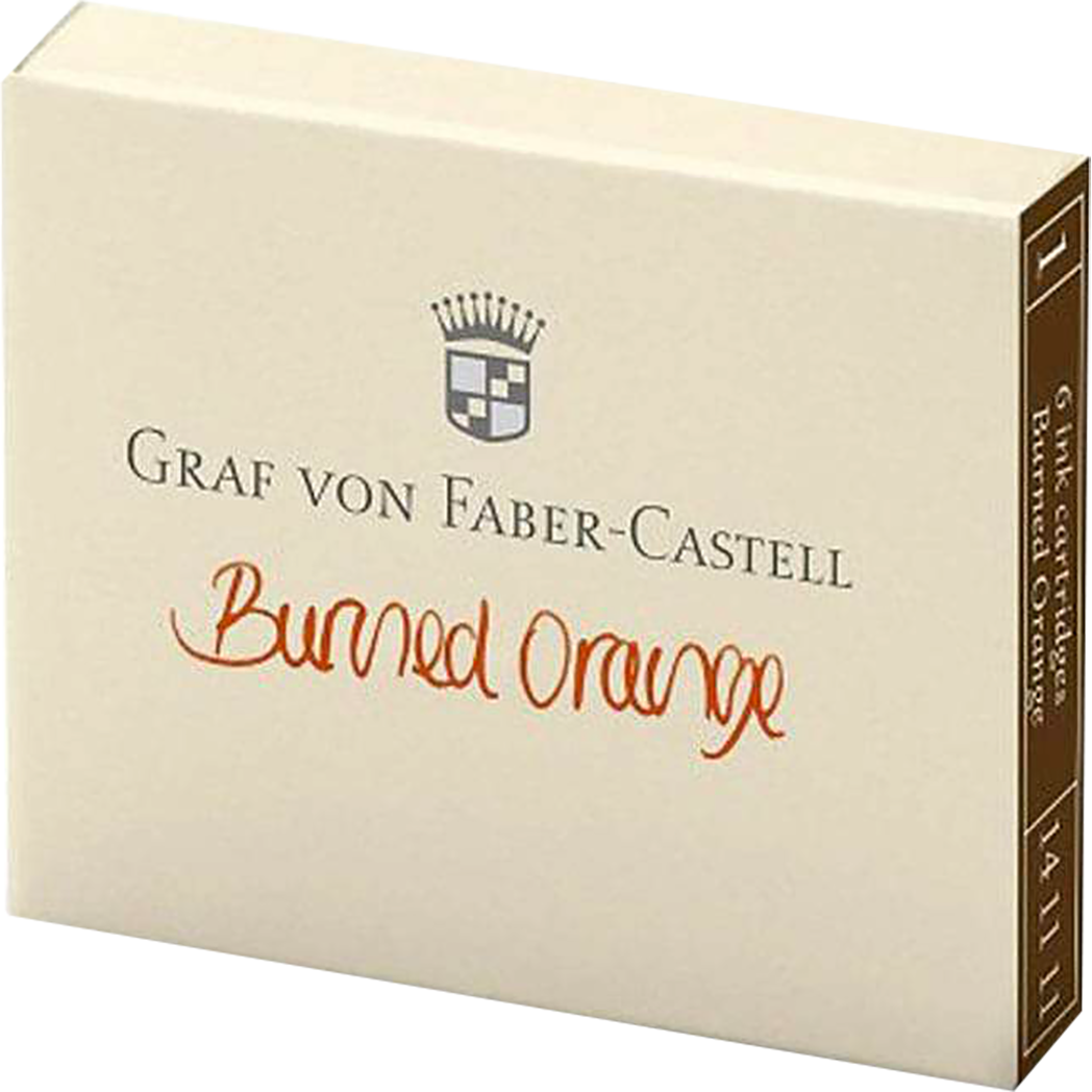 Graf Von Faber-Castell Burned Orange Ink Cartridges /Bx 6-Pen Boutique Ltd