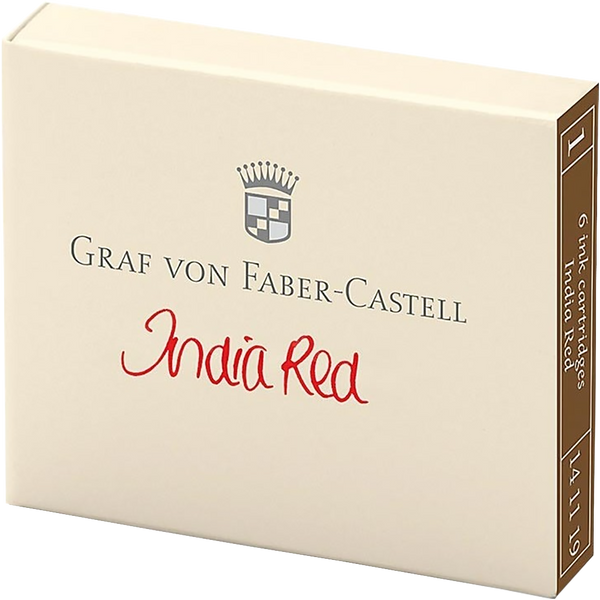 Graf Von Faber-Castell Ink Cartridges - India Red - 6/Box-Pen Boutique Ltd