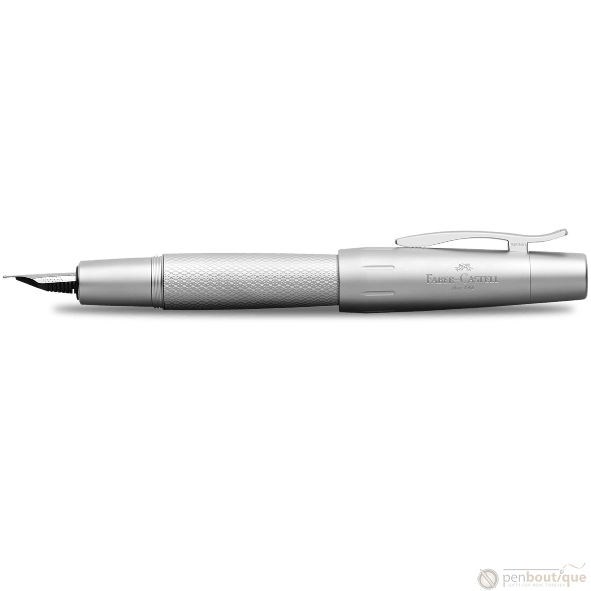 Faber-Castell Design E-Motion Fountain Pen - Pure Silver - Pen Boutique Ltd