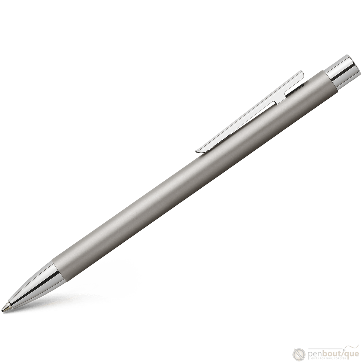 Faber-Castell NEO Slim Ballpoint Pen - Matte Stainless Steel - Pen Boutique Ltd