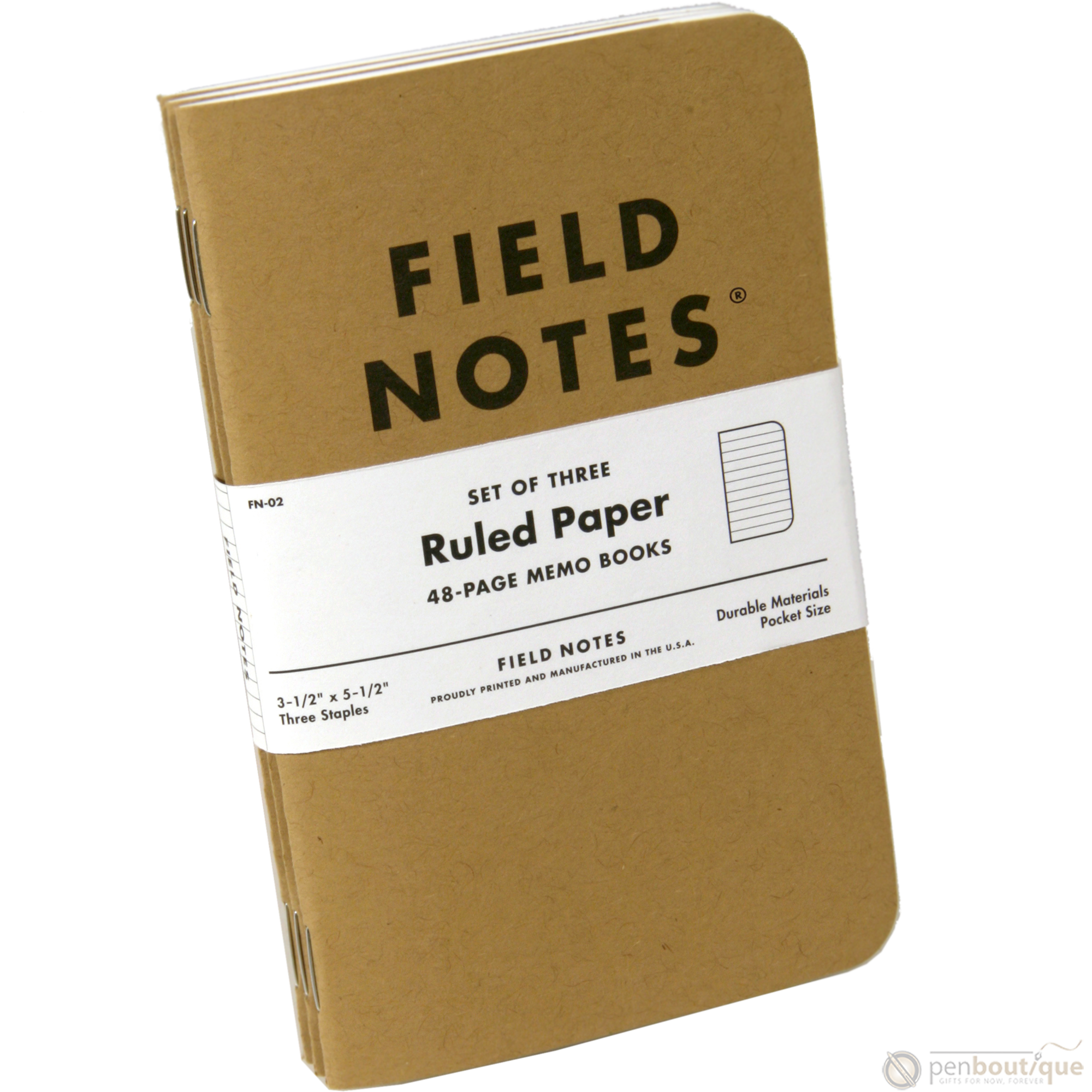 Field Notes Brand Original Ruled 3-pack 3½" × 5½"-Pen Boutique Ltd