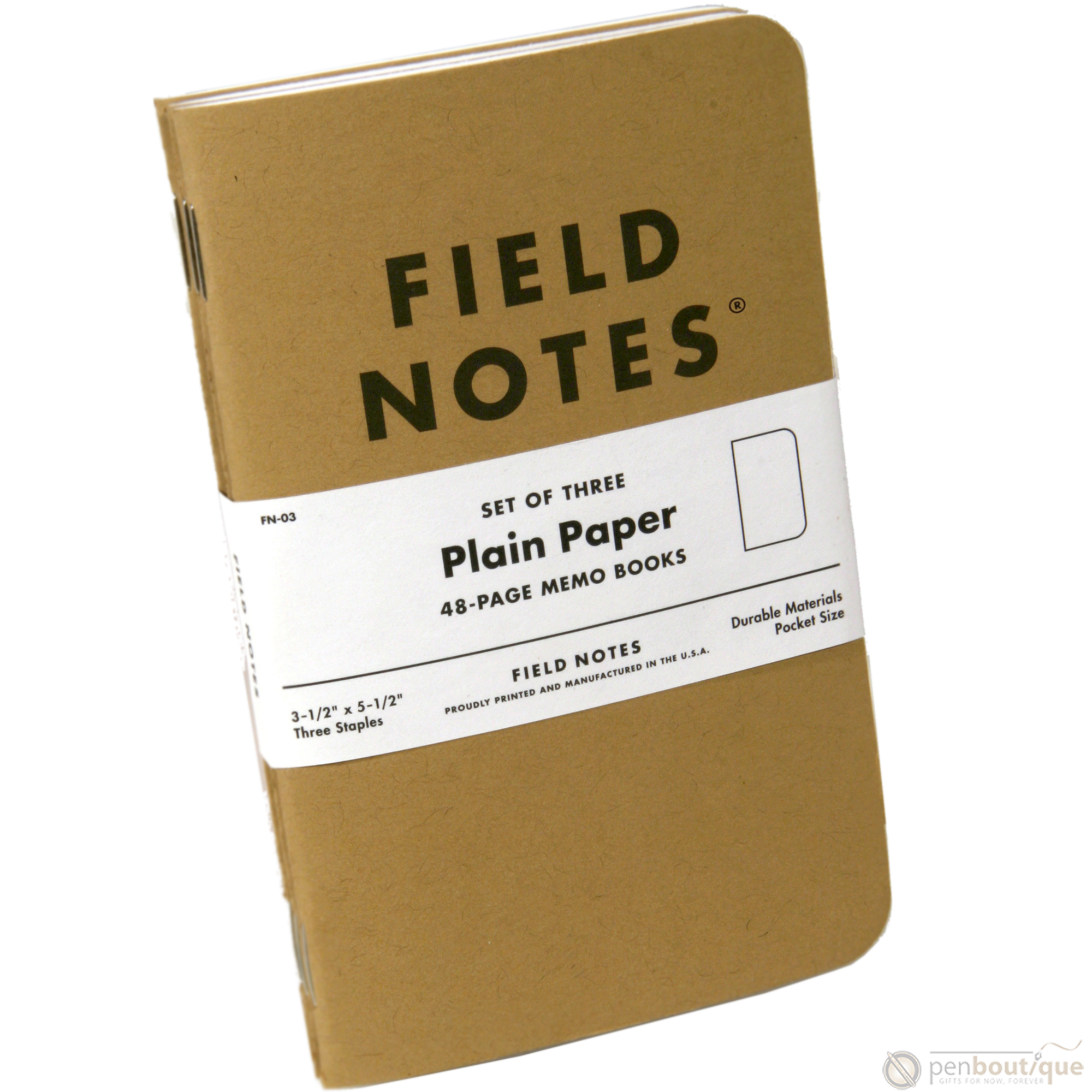 Field Notes Brand Original Plain 3-pack 3½" × 5½"-Pen Boutique Ltd