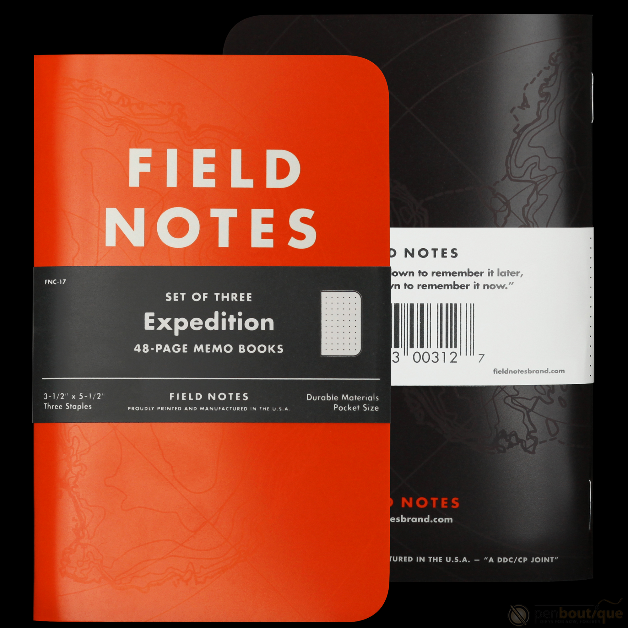 Field Notes Expedition Edition 3½" × 5½" 3 pack-Pen Boutique Ltd