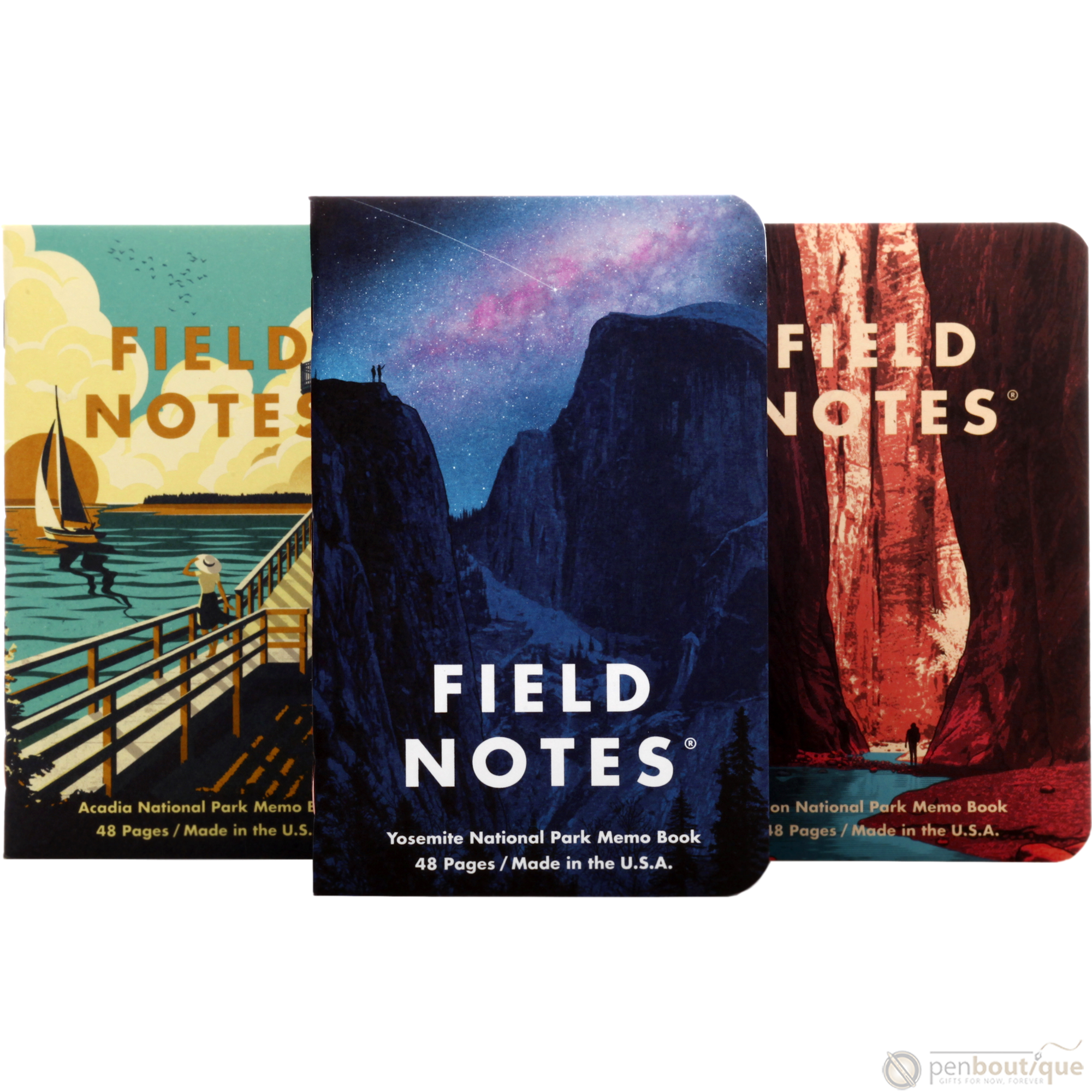 Field Notes Summer National Parks Edition 3-pack 3.5" x 5.5"-Pen Boutique Ltd