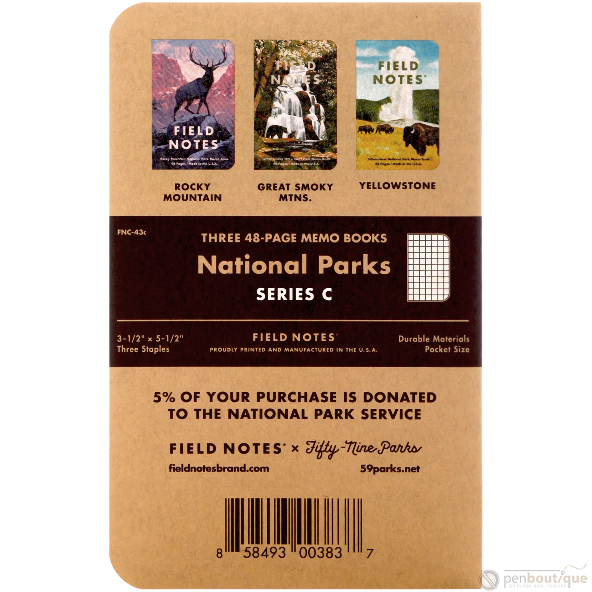 Field Notes Summer National Parks Edition 3-pack 3.5" x 5.5"-Pen Boutique Ltd