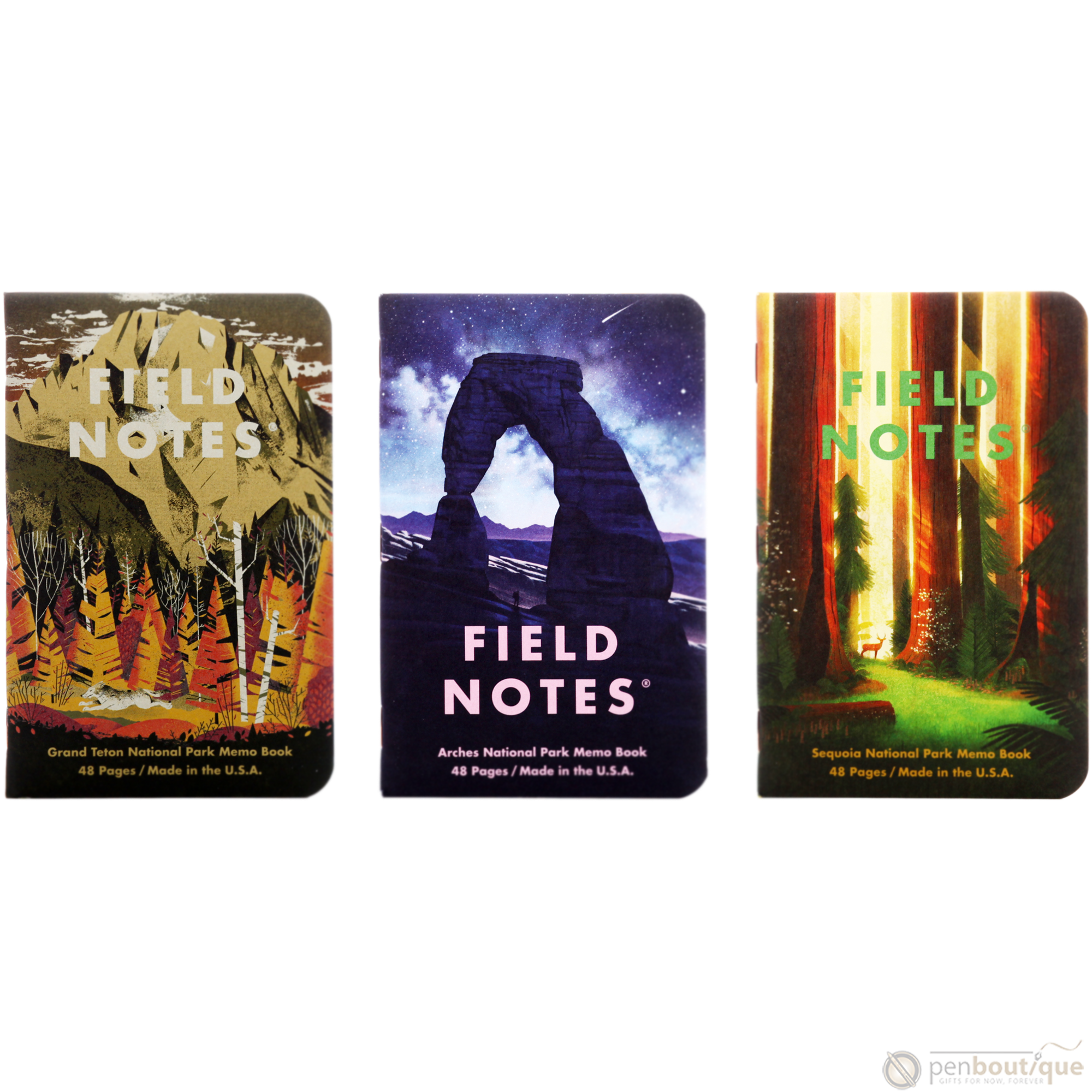 Field Notes Summer National Parks Edition 3-pack 3.5" x 5.5"-Pen Boutique Ltd
