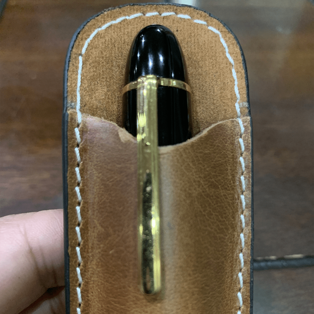 Pen Boutique Yak Leather Single Pen Sleeve - Crazy Horse - Pen Boutique Ltd