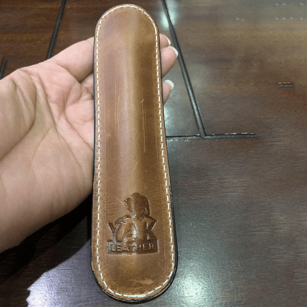 Pen Boutique Yak Leather Single Pen Sleeve - Crazy Horse - Pen Boutique Ltd