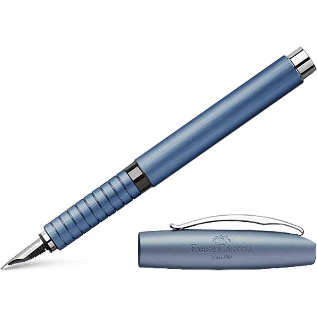 Faber-Castell Essentio Fountain Pen - Aluminum Blue - Pen Boutique Ltd