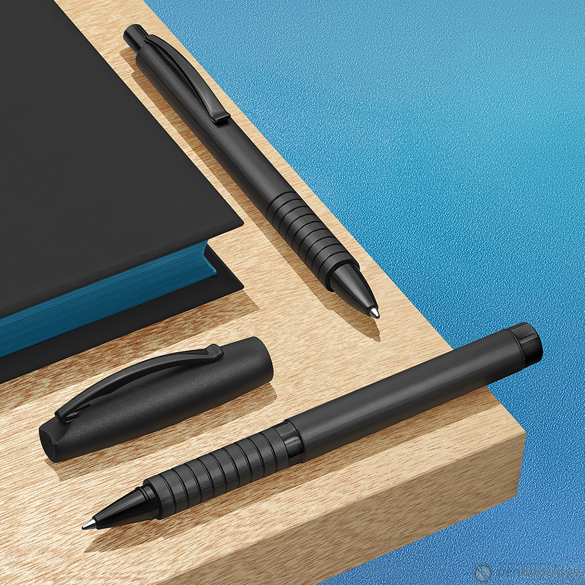 Faber Castell Essentio Ballpoint Pen - Aluminum Black-Pen Boutique Ltd