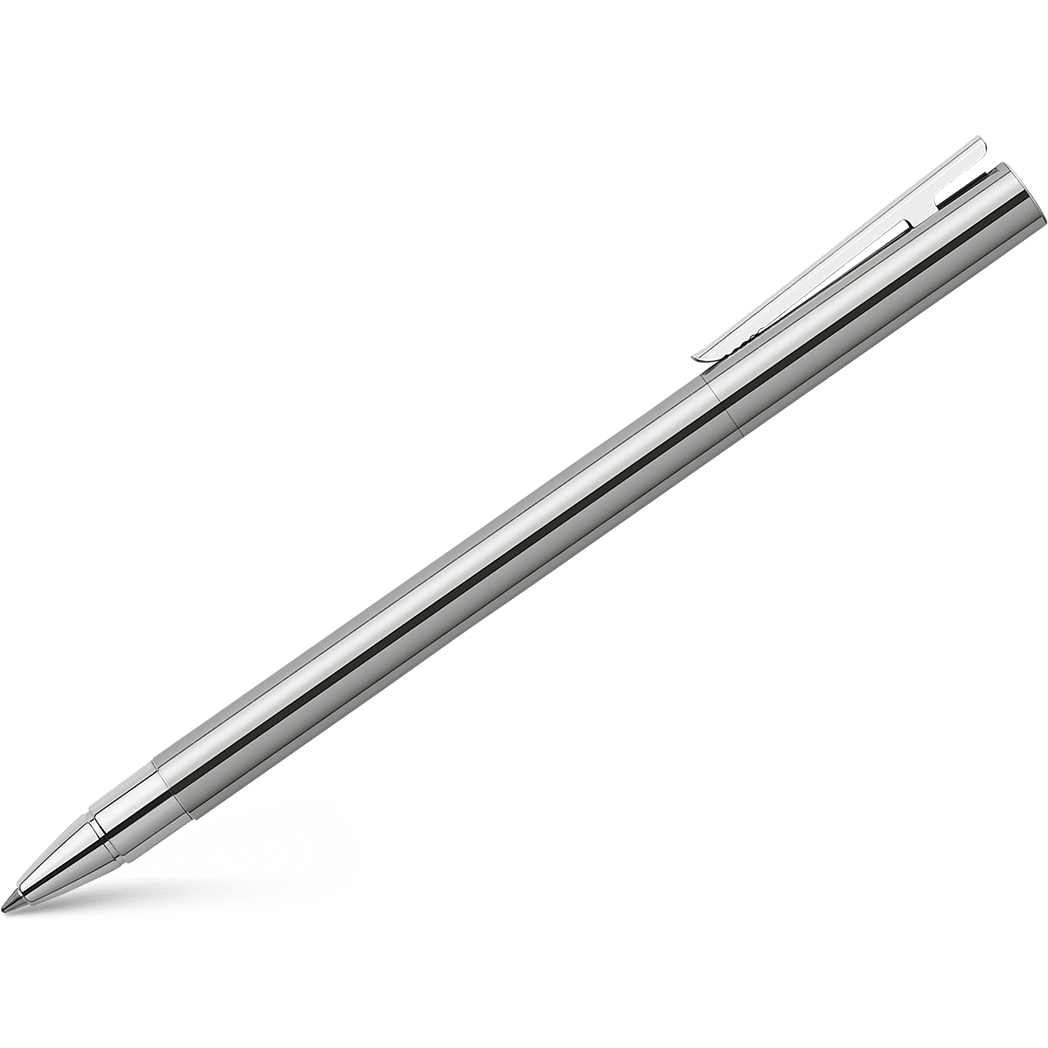 Faber-Castell NEO Slim Rollerball Pen - Polished Stainless Steel - Pen Boutique Ltd