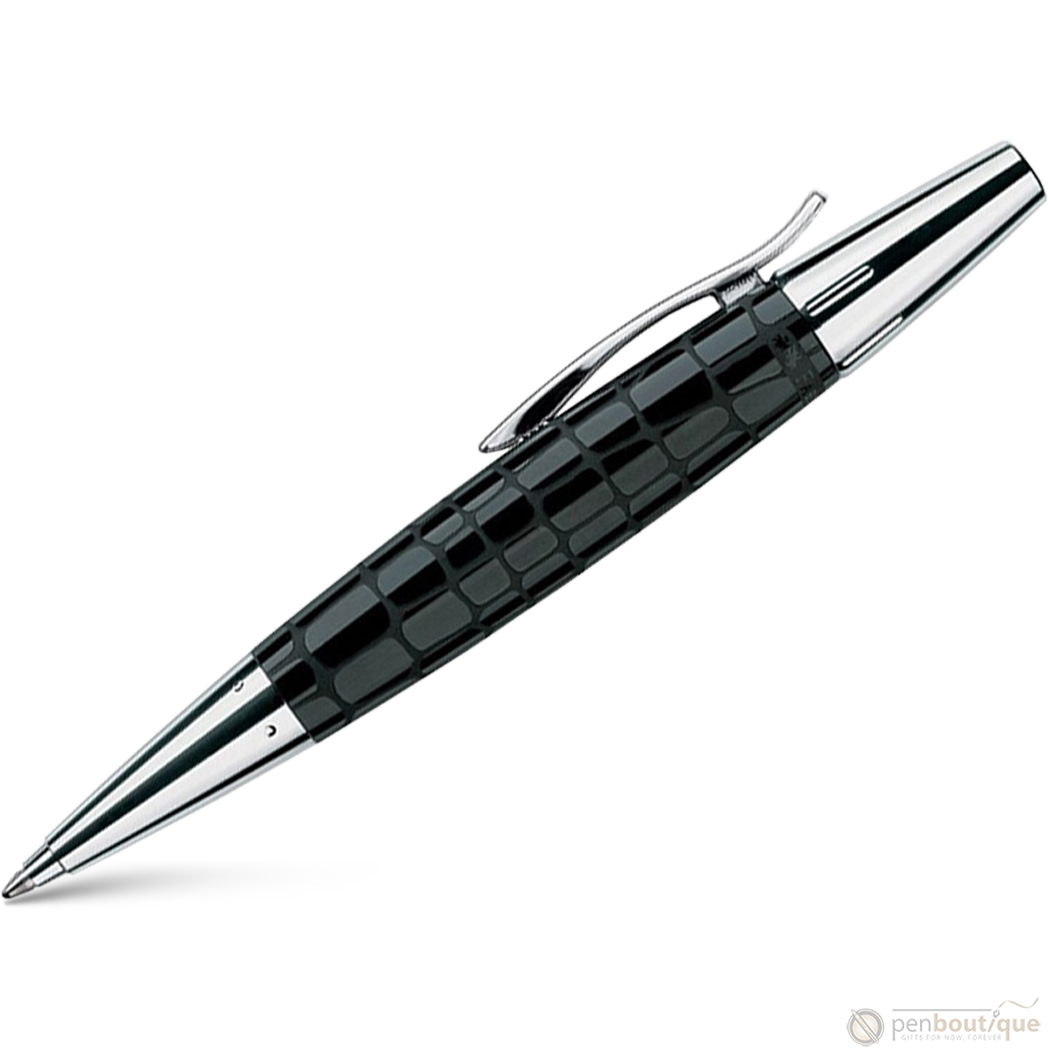 Faber-Castell e-motion Black Crocodile Ballpoint Pen-Pen Boutique Ltd