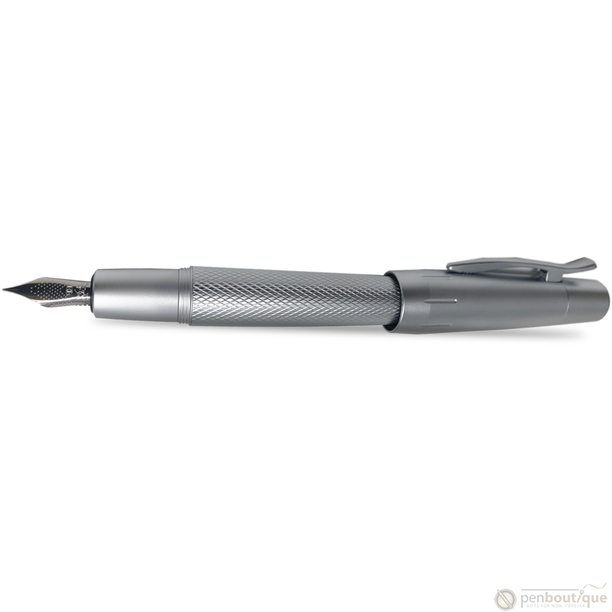 Faber-Castell Design E-Motion Fountain Pen - Pure Silver-Pen Boutique Ltd