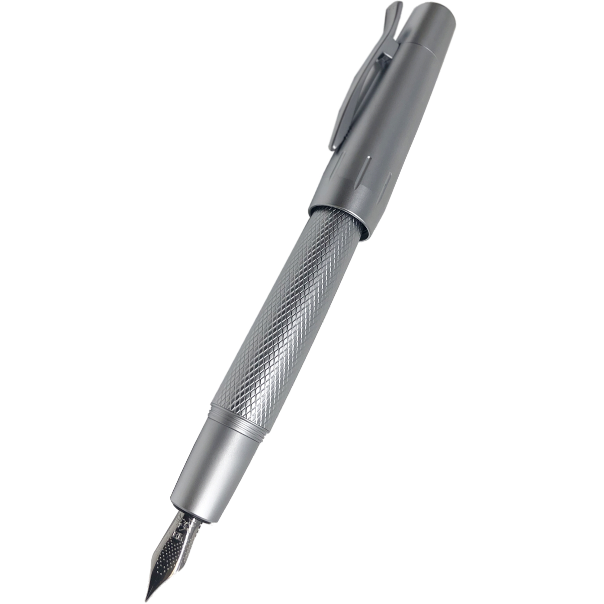 Faber-Castell Design E-Motion Fountain Pen - Pure Silver-Pen Boutique Ltd