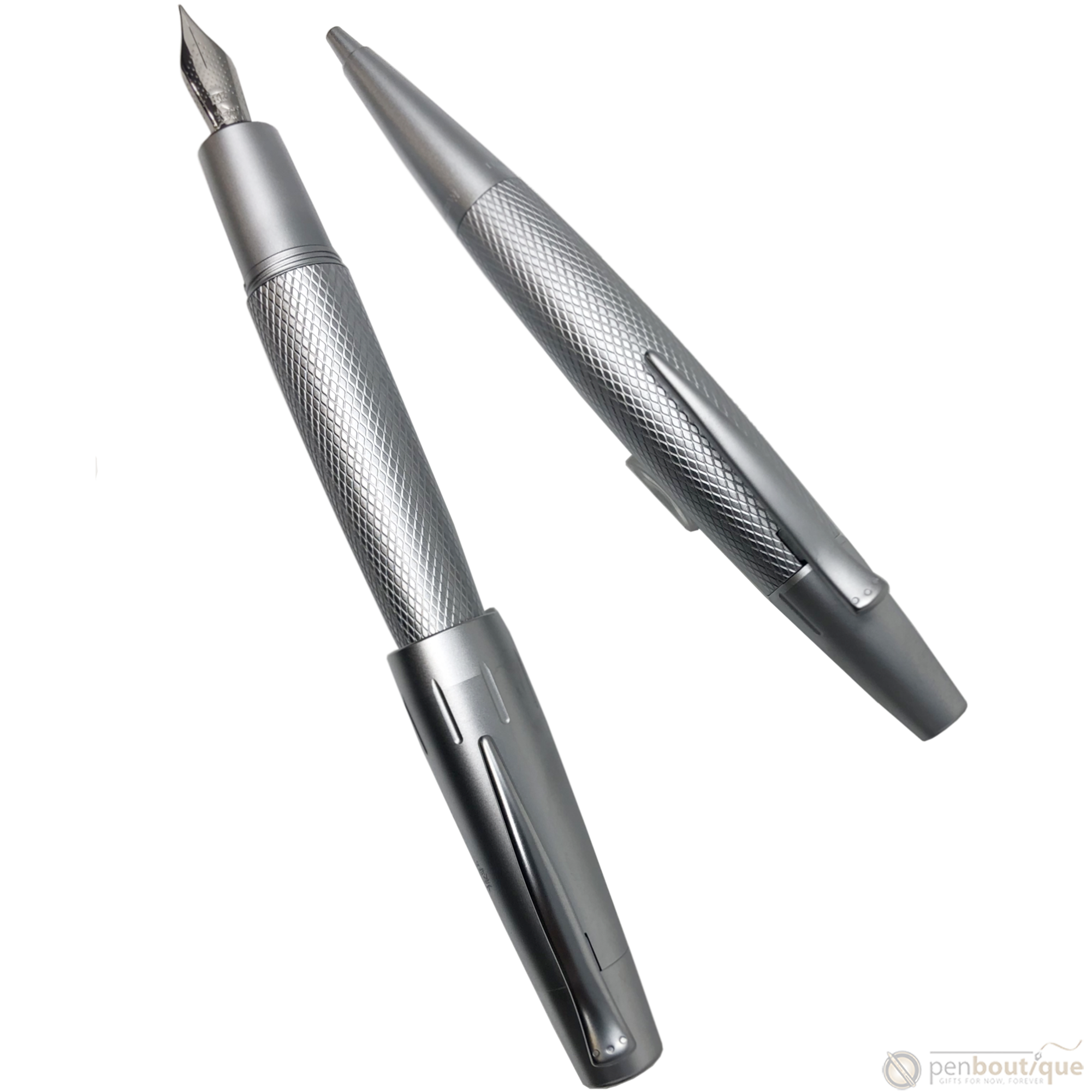 Faber-Castell Design E-Motion Fountain Pen - Pure Silver-Pen Boutique Ltd