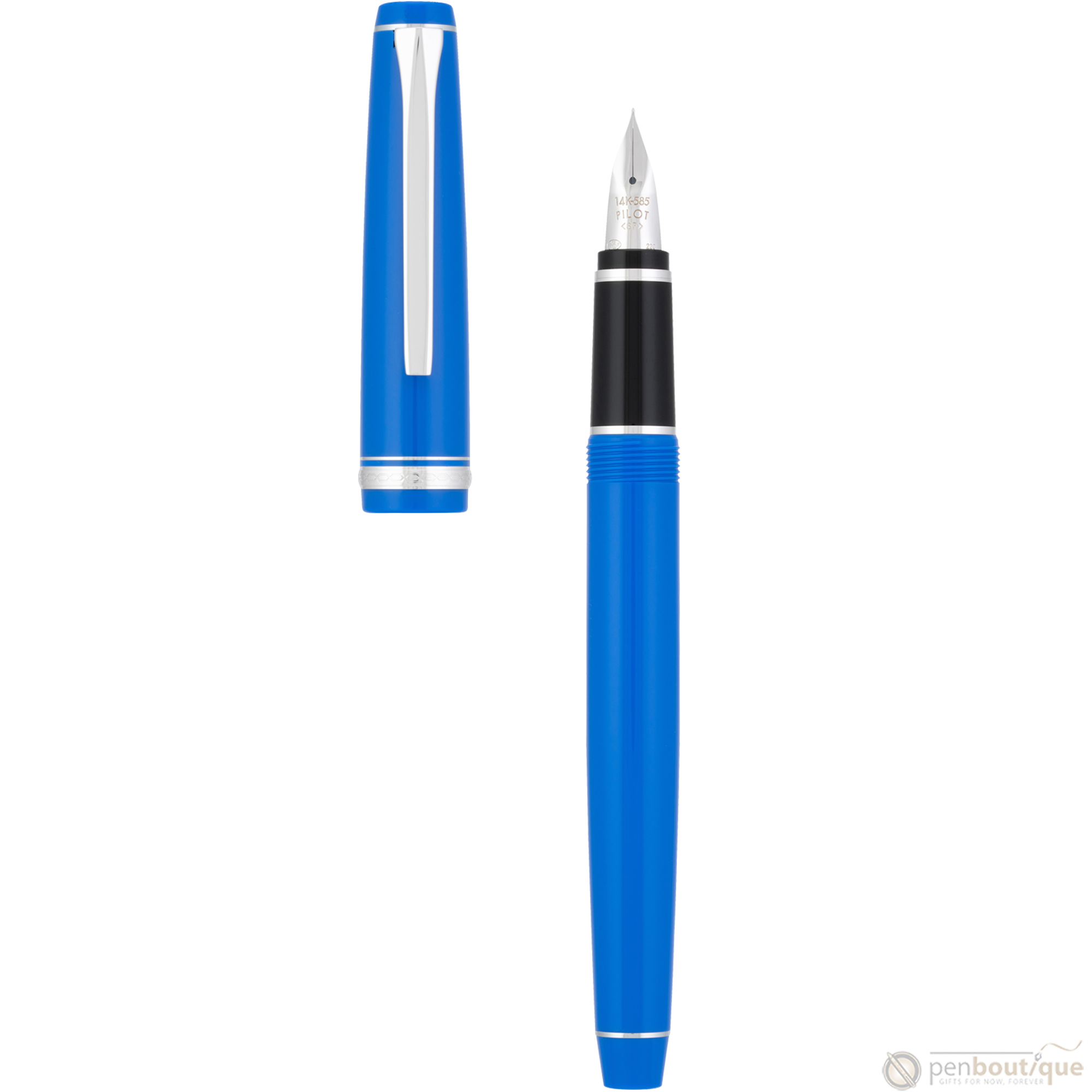 Pilot Falcon Fountain Pen - Marine Blue - Rhodium Trim-Pen Boutique Ltd