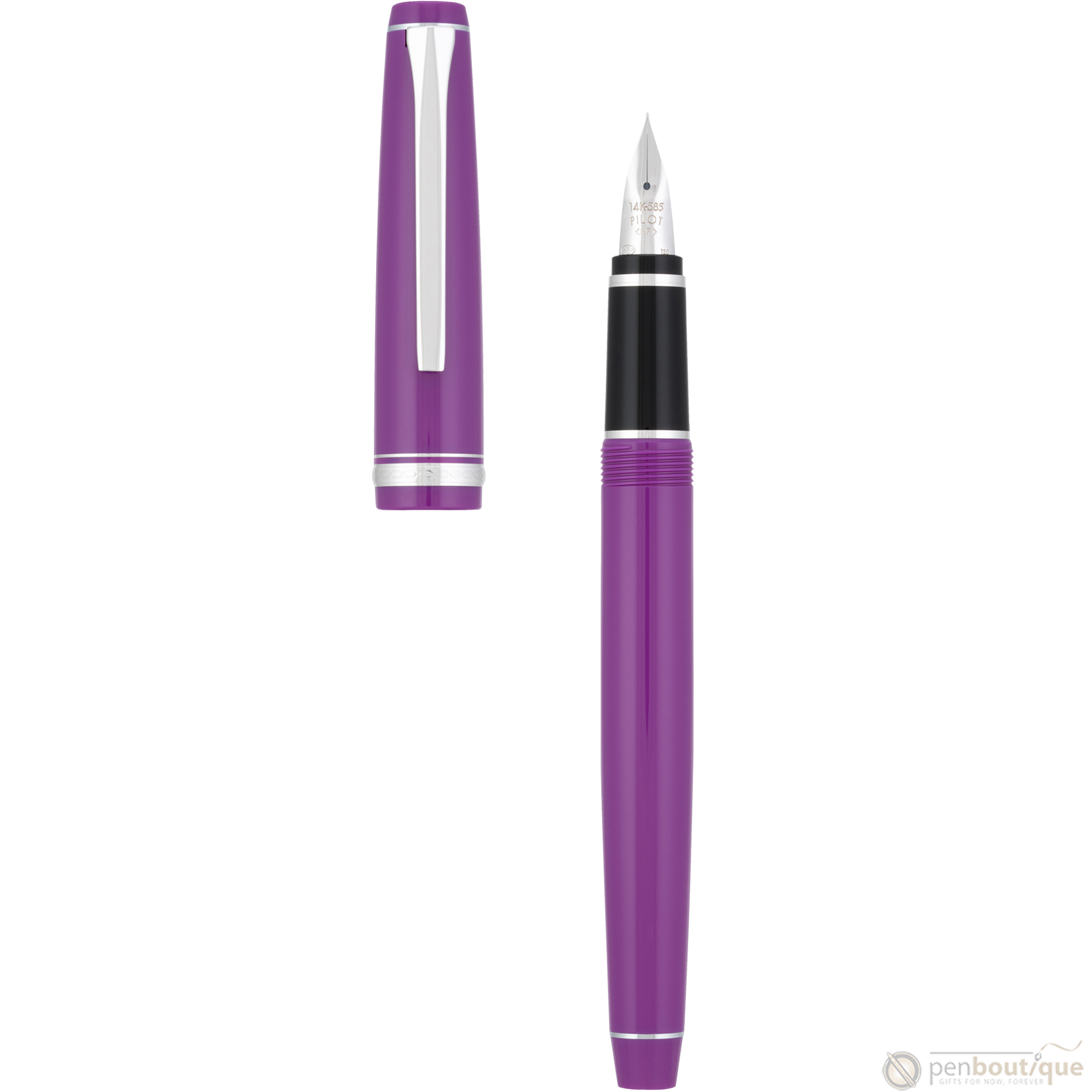 Pilot Falcon Fountain Pen - Plum Purple - Rhodium Trim-Pen Boutique Ltd