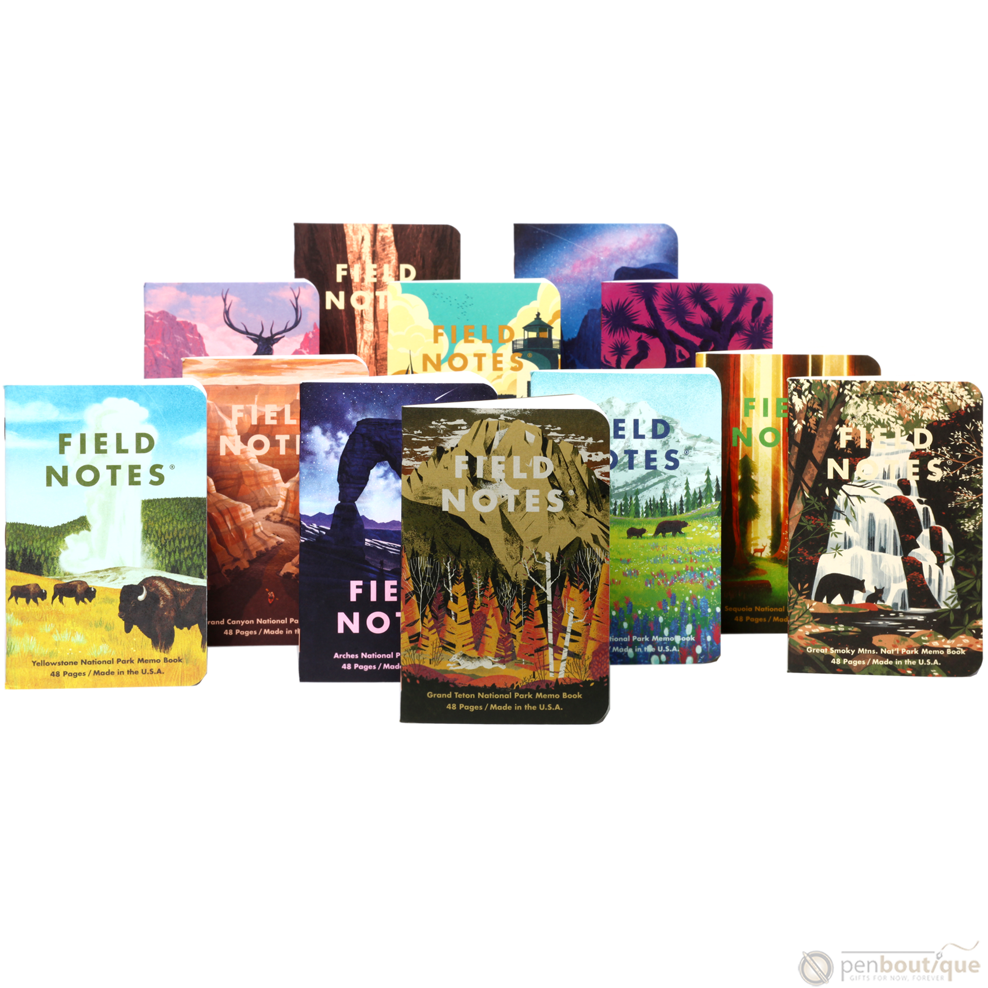 Field Notes Summer National Parks Edition 3-pack 3.5" x 5.5"-Pen Boutique Ltd