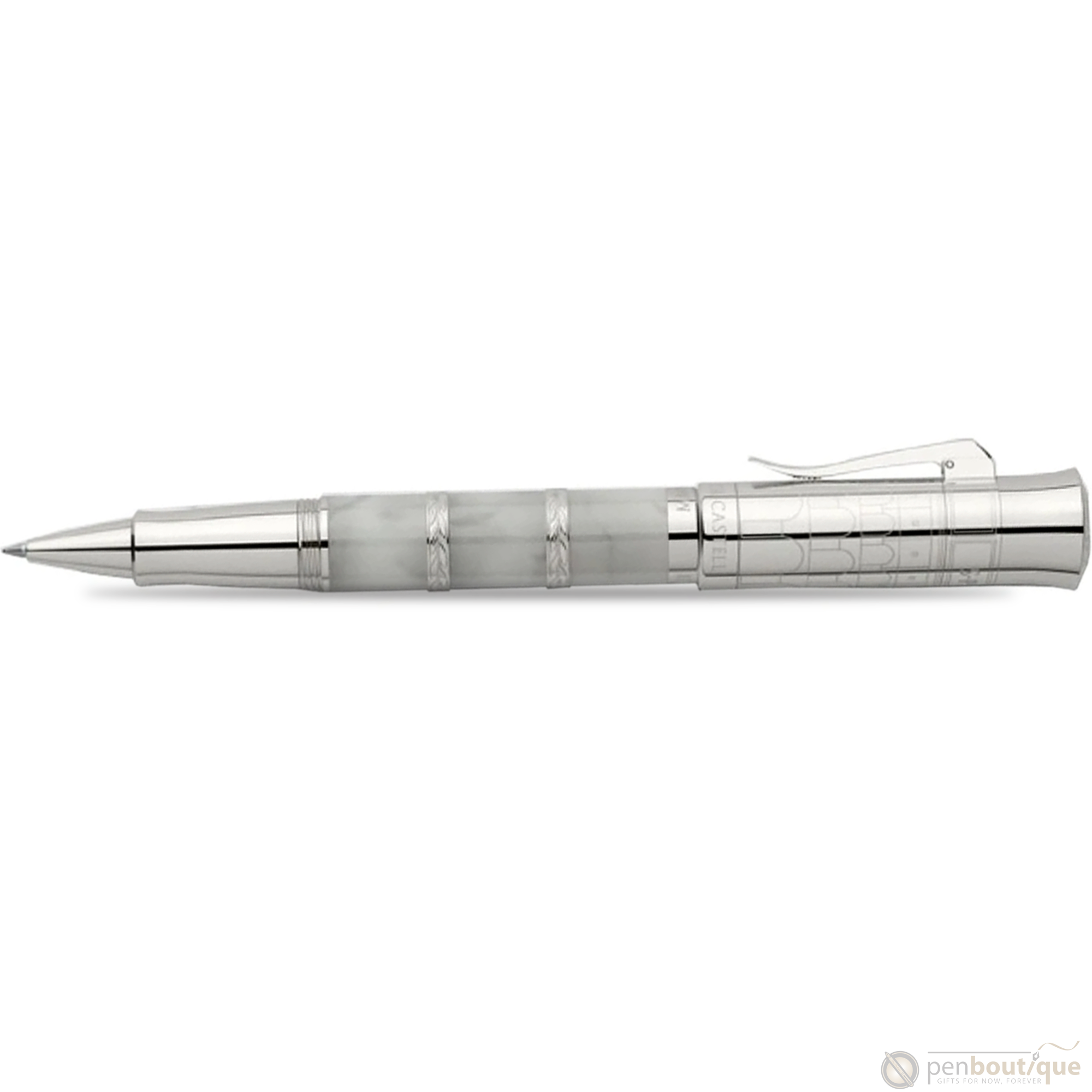 Graf Von Faber-Castell Imperium Romanum Pen of the Year 2018 Platinum/White Rollerball Pen-Pen Boutique Ltd