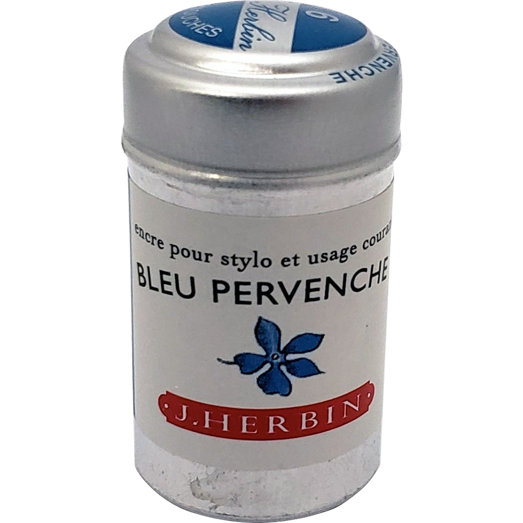 J. Herbin Fountain Pen Bleu Pervenche Ink Cartridge-Pen Boutique Ltd