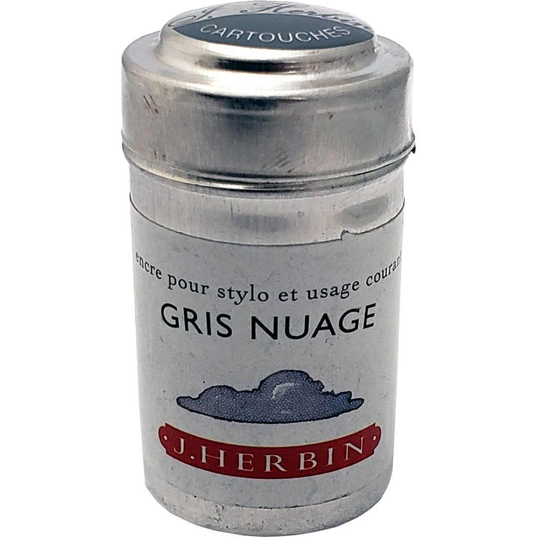 J. Herbin Fountain Pen Gris Nuage Ink Cartridge-Pen Boutique Ltd