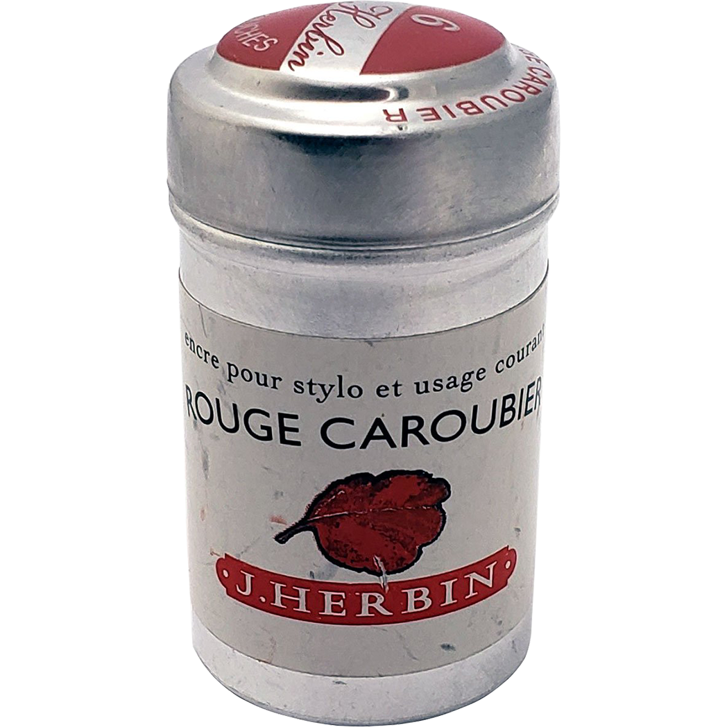 J. Herbin Fountain Pen Rouge Caroubier Ink Cartridge-Pen Boutique Ltd