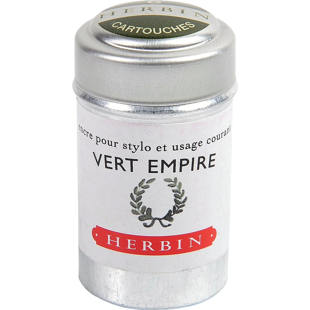 J. Herbin Fountain Pen Vert Empire Ink Cartridge-Pen Boutique Ltd