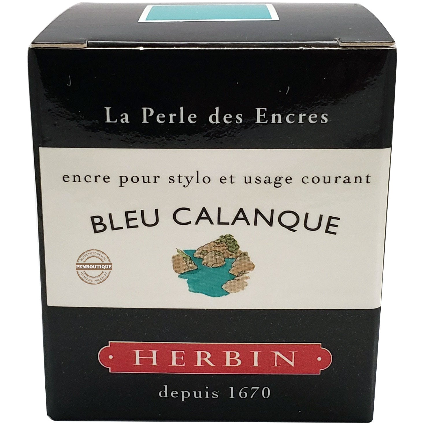 J. Herbin Ink Bottle - Bleu Calanque - 30ml-Pen Boutique Ltd
