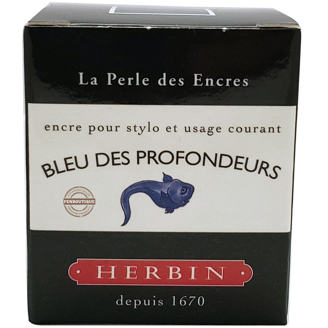 J. Herbin Ink Bottle - Bleu Des Profondeurs - 30ml-Pen Boutique Ltd