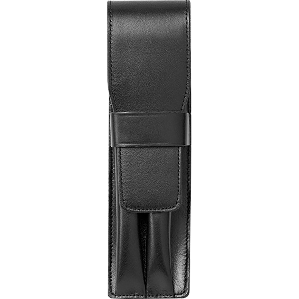Lamy Leather Black Two Pen Case-Pen Boutique Ltd