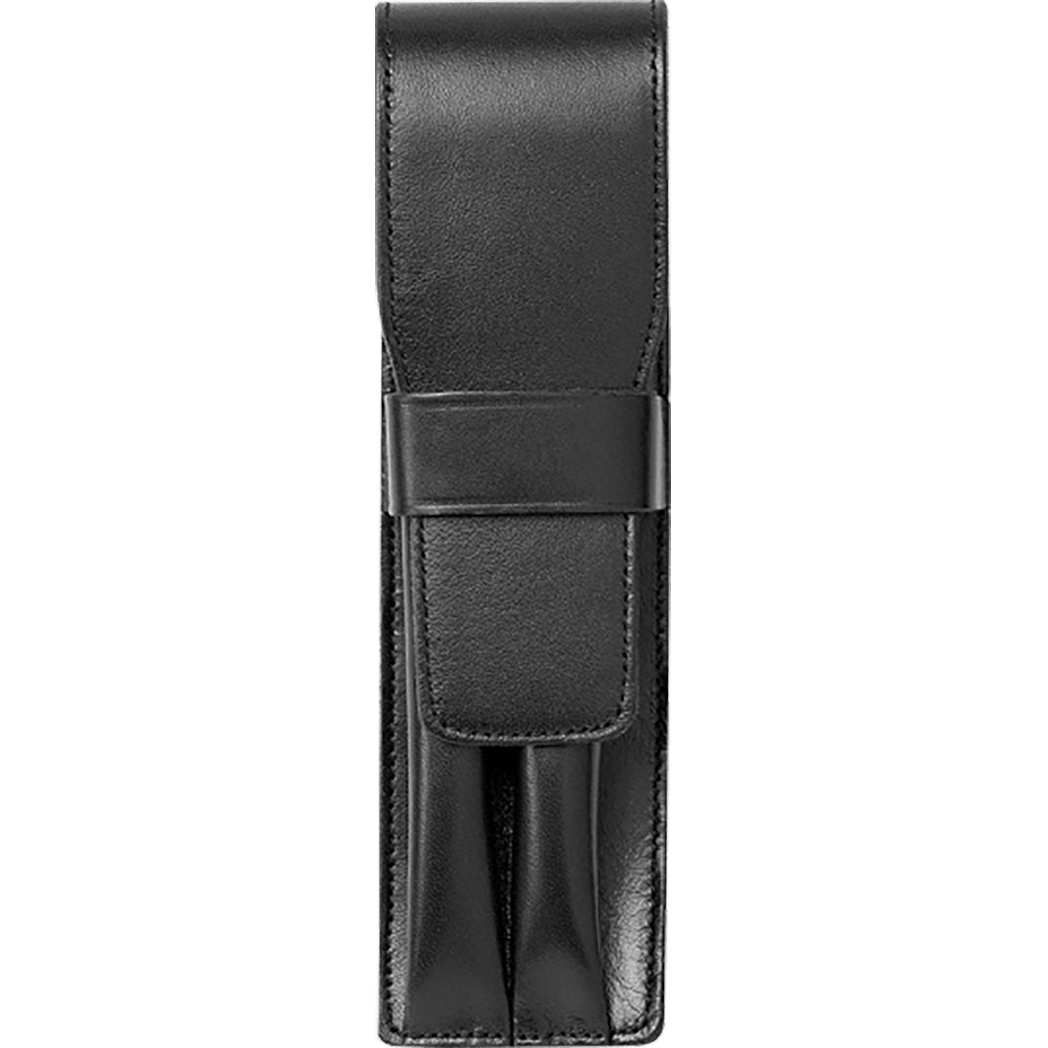 Lamy Leather Black Two Pen Case - Pen Boutique Ltd