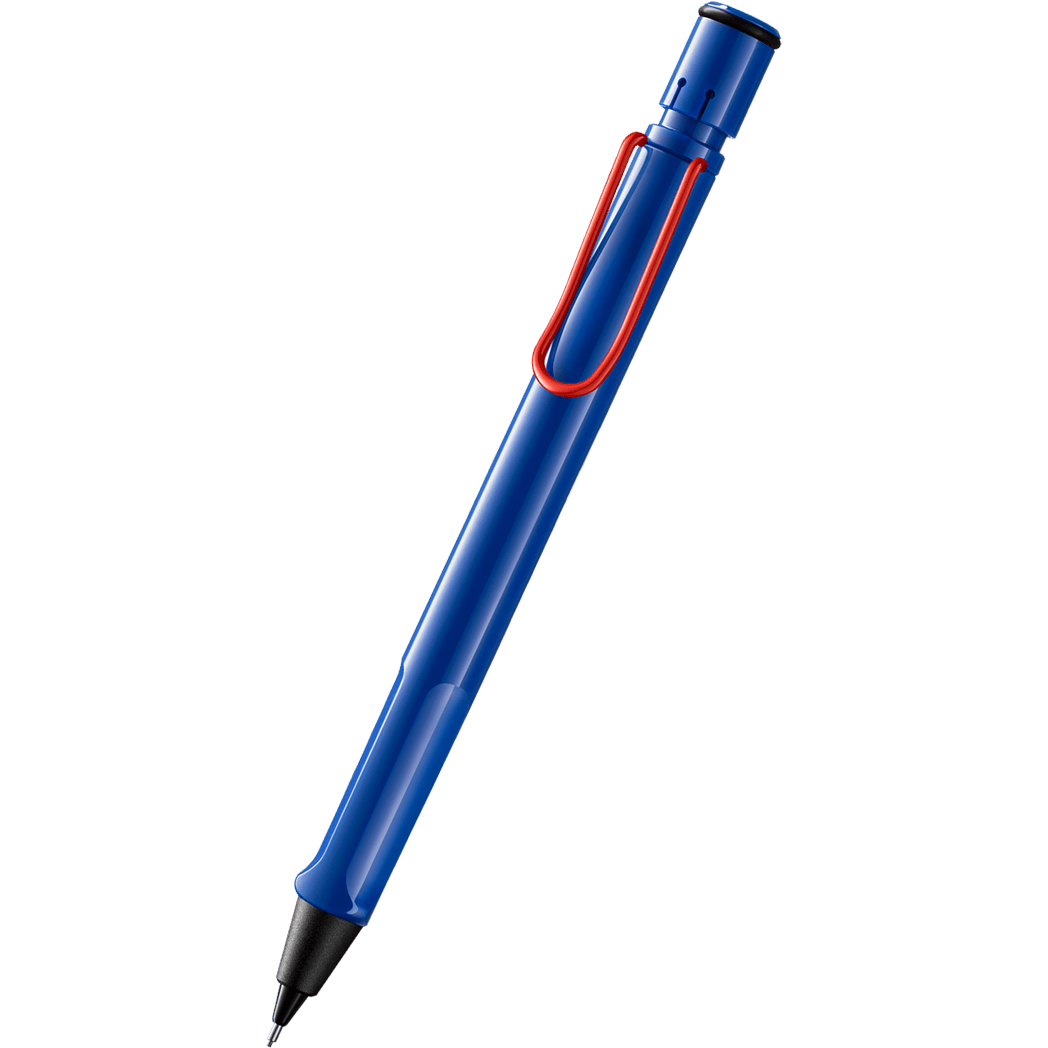 Lamy Safari Mechanical Pencil - Blue - Red Trim (Special Edition)-Pen Boutique Ltd