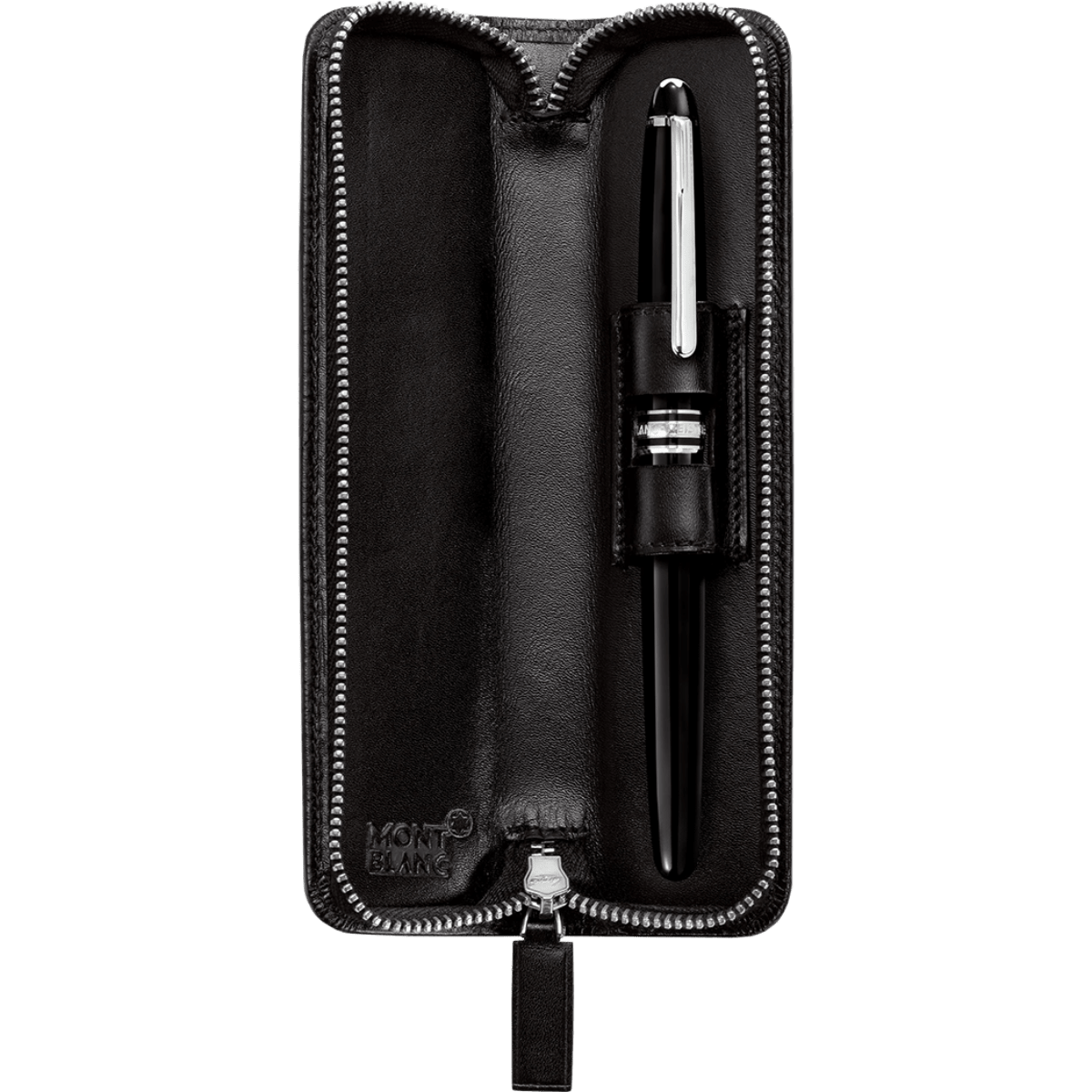 Montblanc Meisterstuck Pen Pouch - Black (Zipper Closure) - Pen Boutique Ltd