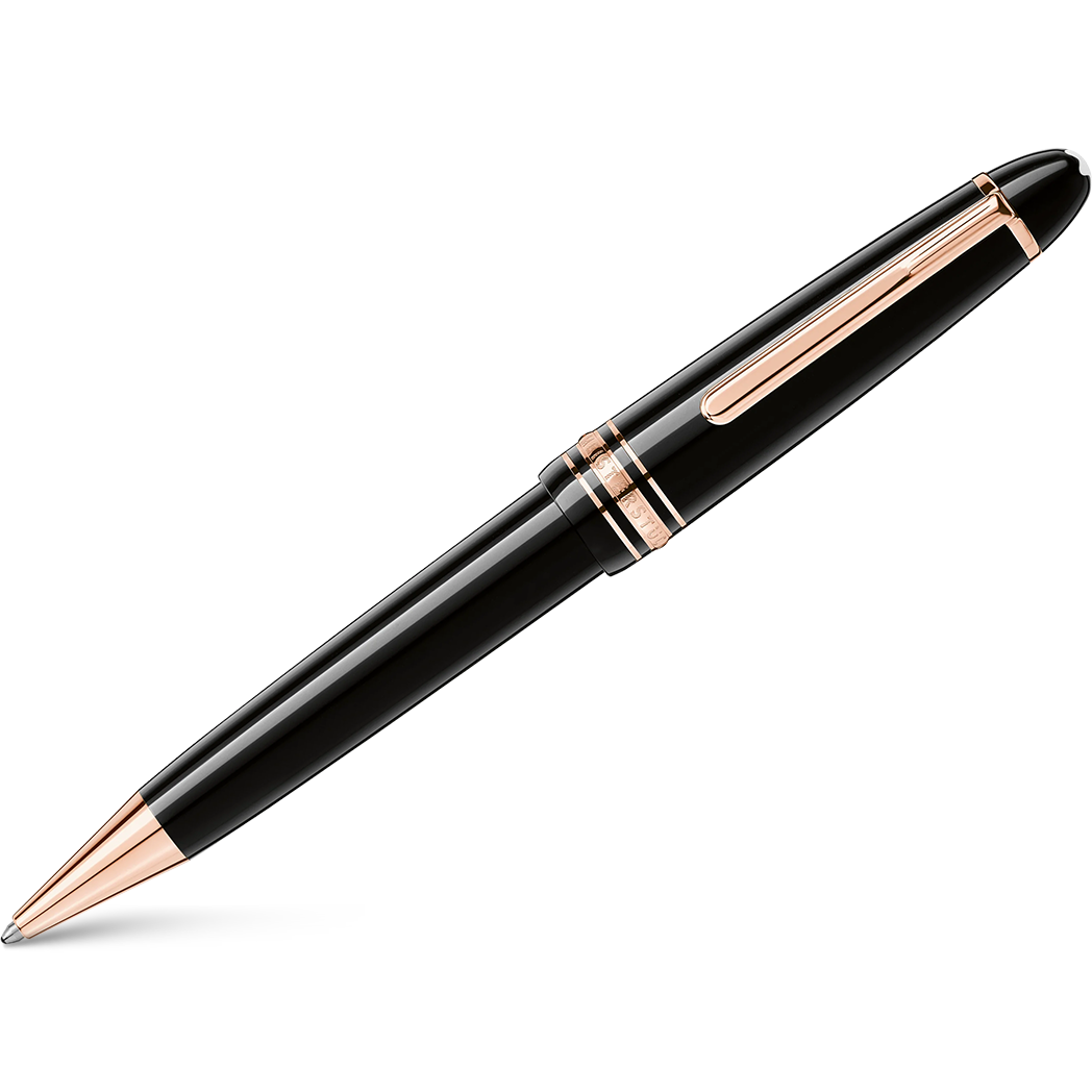 Montblanc Meisterstück Ballpoint Pen - Black - Red Gold Trim - Legrand-Pen Boutique Ltd
