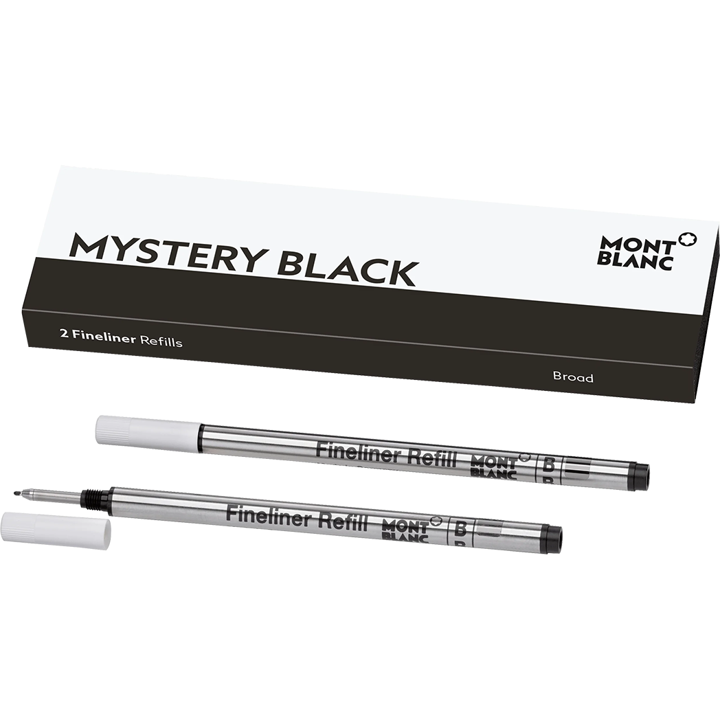 Montblanc LeGrand Fineliner Refill - Mystery Black - Broad (2 Per Pack)-Pen Boutique Ltd