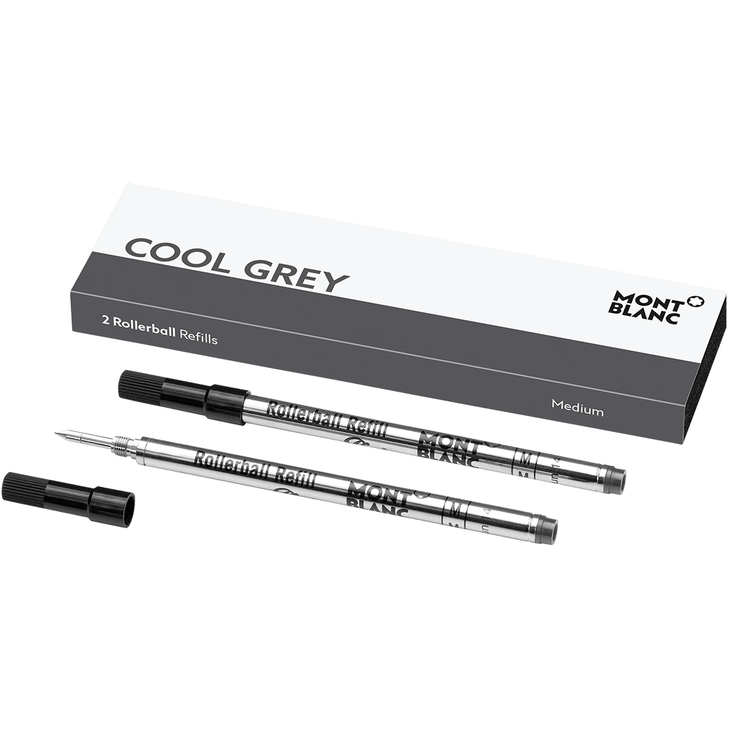 Montblanc Rollerball Refill - Cool Grey - Medium (2 Per Pack) - Pen Boutique Ltd