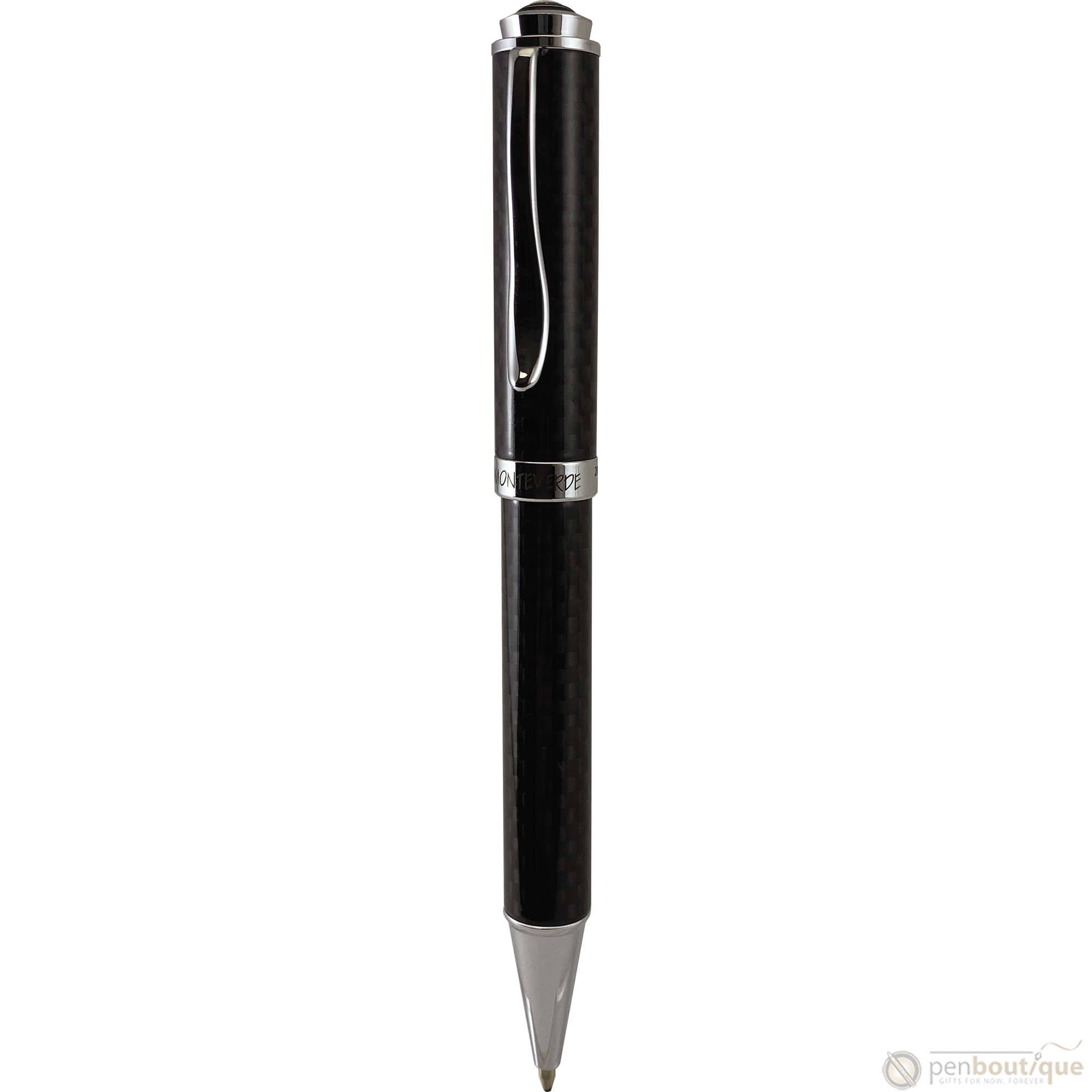 Monteverde Innova Ballpoint Pen - Black - Chrome Trim (20th Anniversary)-Pen Boutique Ltd