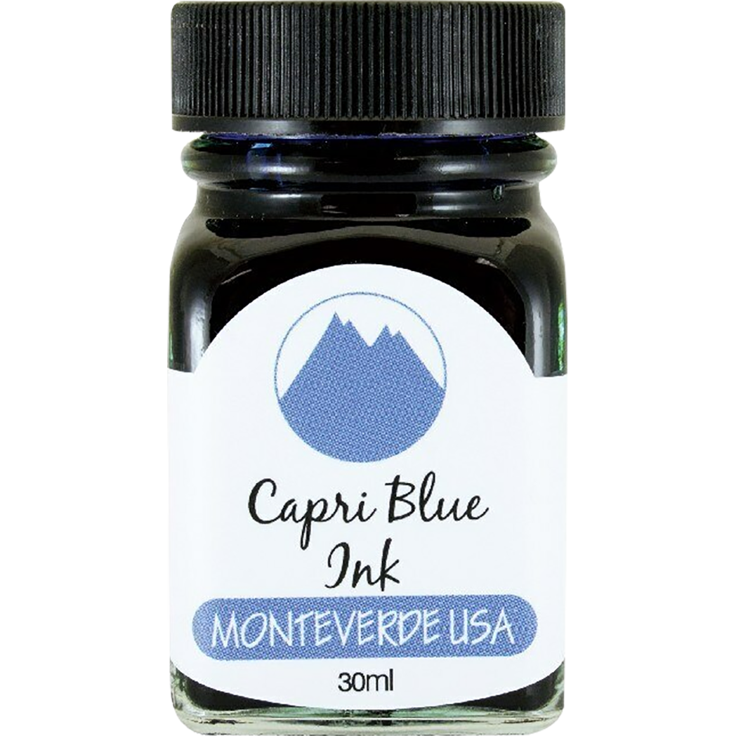 Monteverde World of Colors Capri Blue Ink Bottle 30 ml-Pen Boutique Ltd