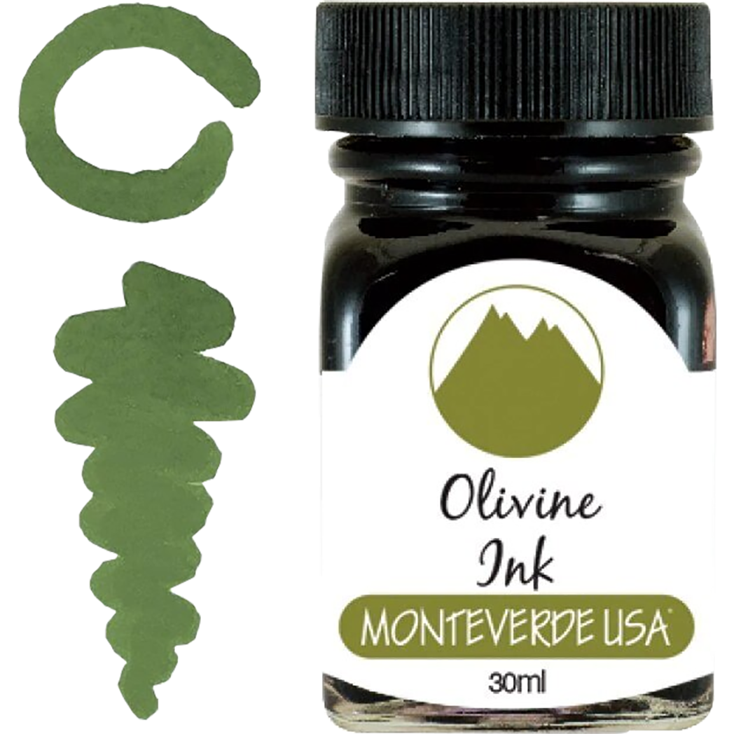 Monteverde Gemstone Olivine 30 ml Ink Bottle-Pen Boutique Ltd