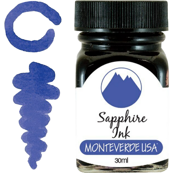 Monteverde Gemstone Sapphire 30 ml Ink Bottle-Pen Boutique Ltd