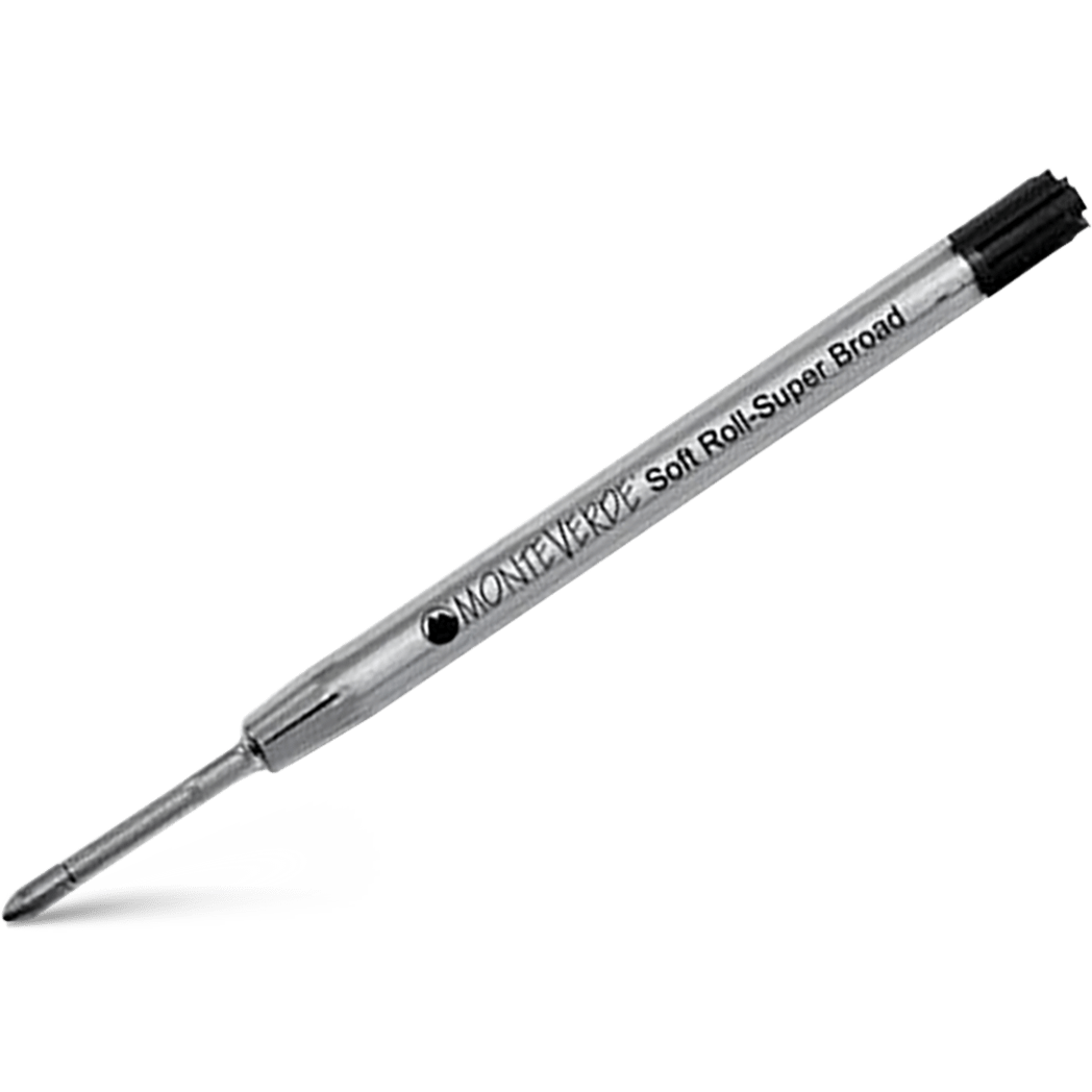 Monteverde Parker Style Soft Roll Ballpoint Refill - Super Broad - Black - 2pcs - Pen Boutique Ltd