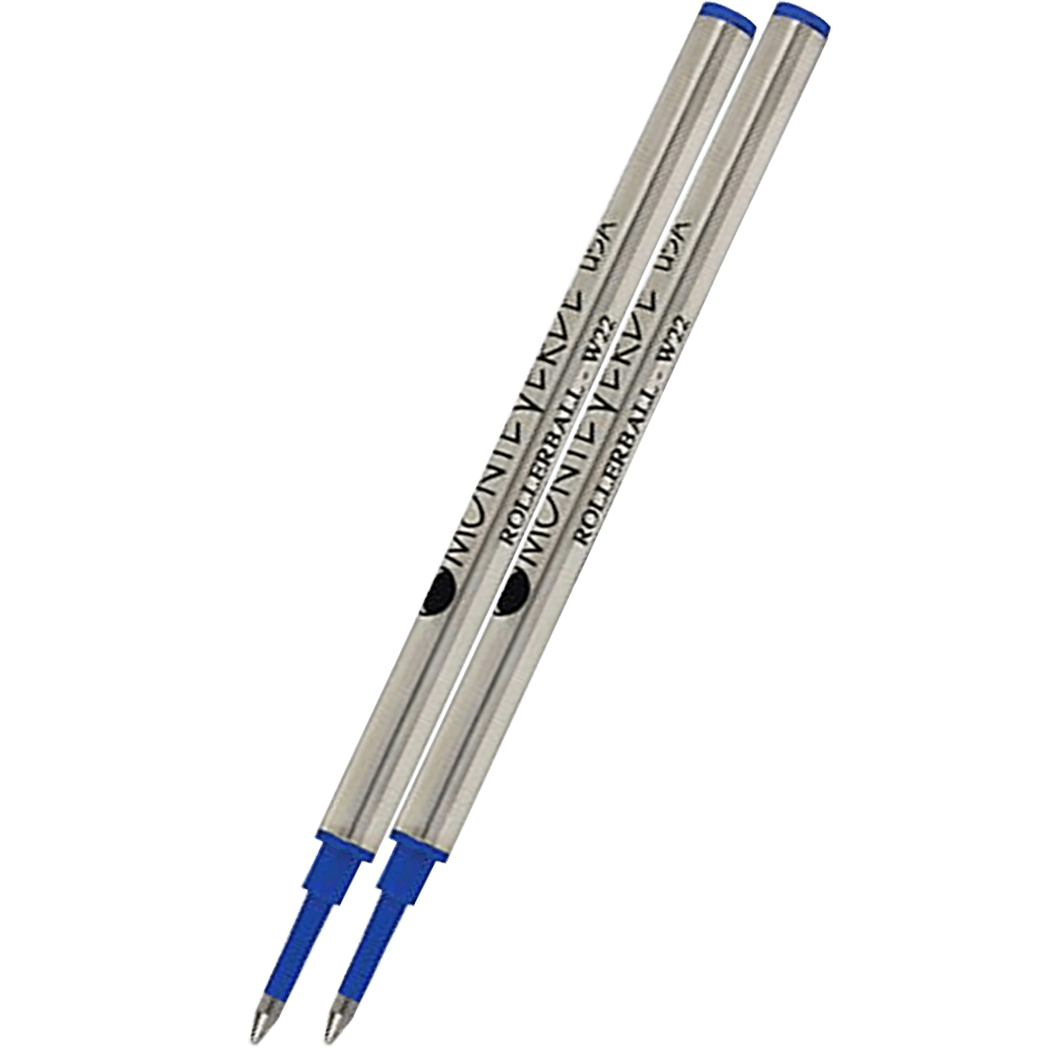 Monteverde Rollerball Refills - Blue - Broad - 2pk - Pen Boutique Ltd